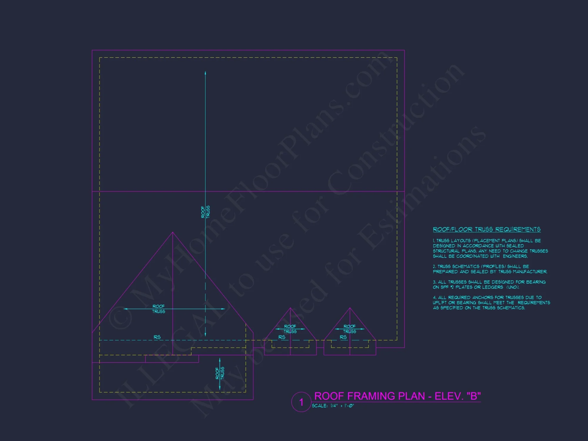 Modern Craftsman house Floor Plan with 4 Bedrooms & Bonus