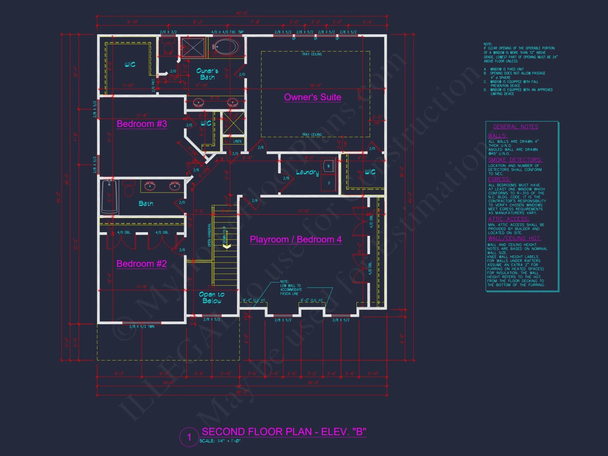 Modern Craftsman house Floor Plan with 4 Bedrooms & Bonus