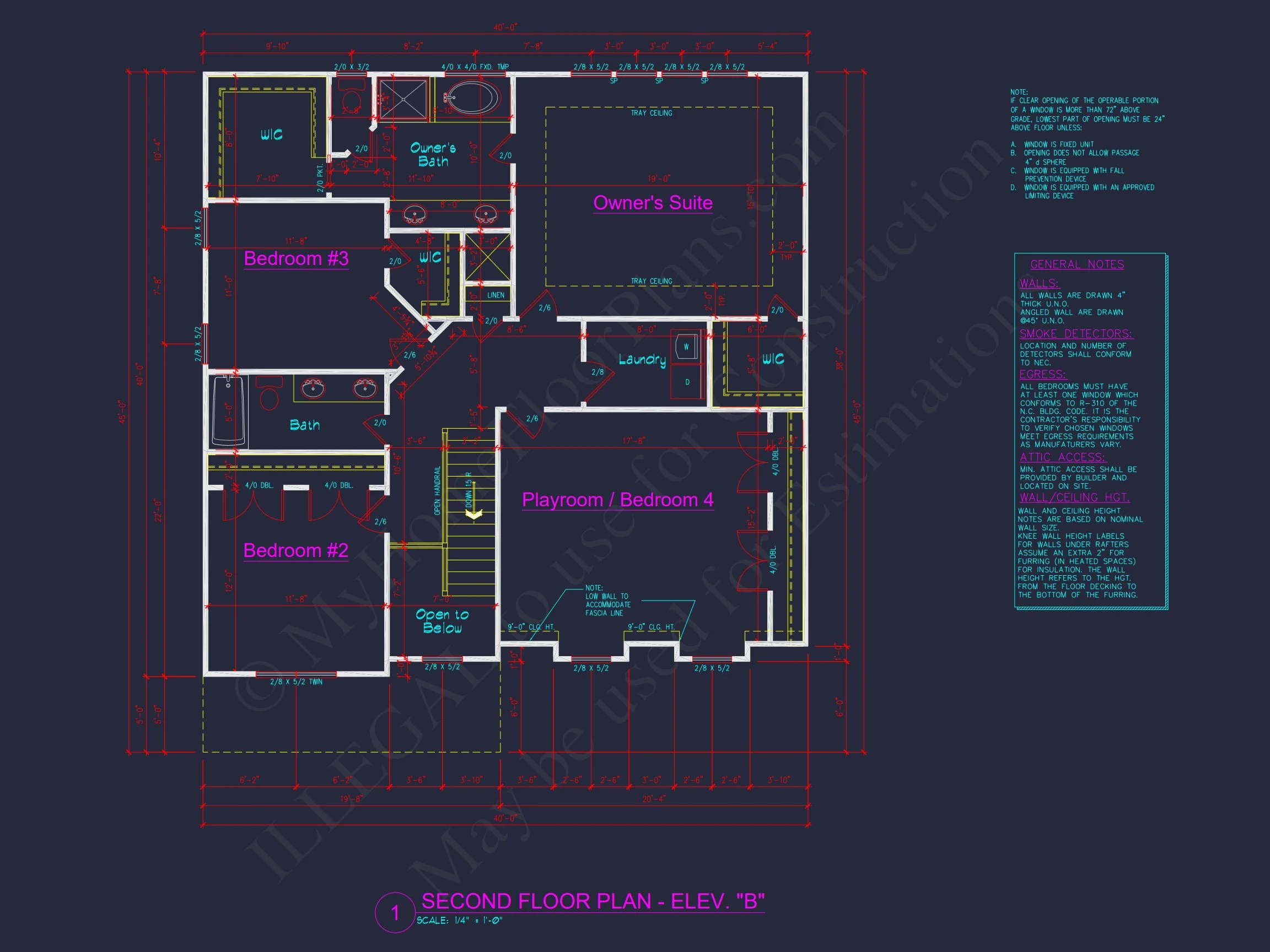 Modern Craftsman house Floor Plan with 4 Bedrooms & Bonus