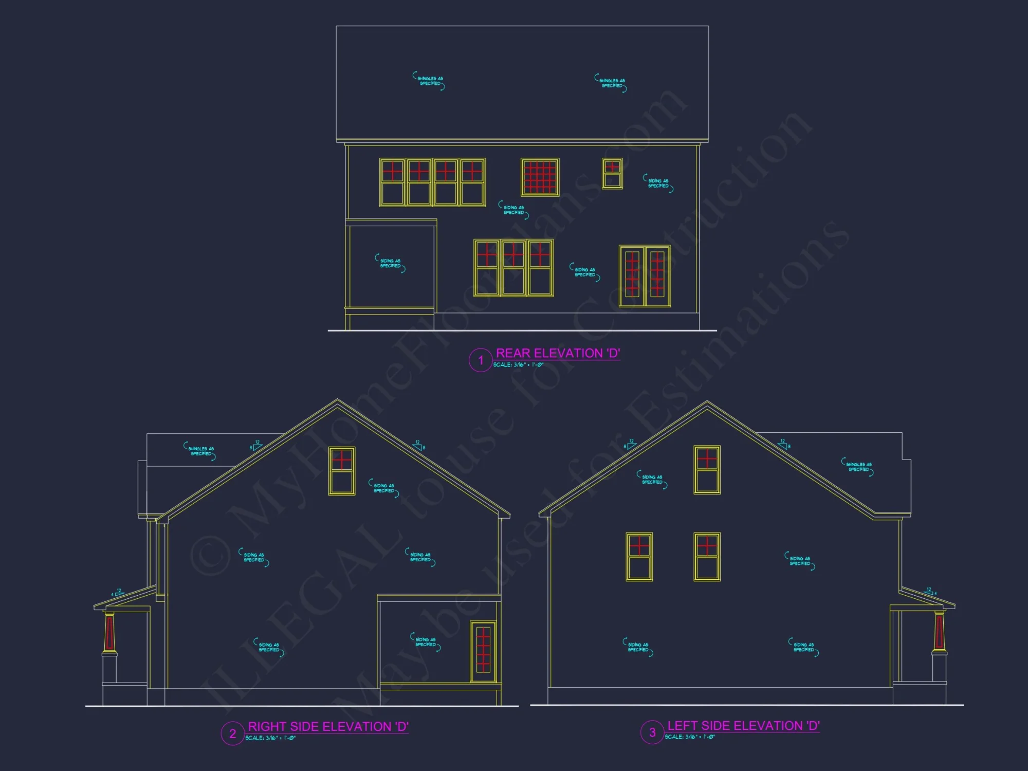 Modern Craftsman house Floor Plan with 4 Bedrooms & Bonus