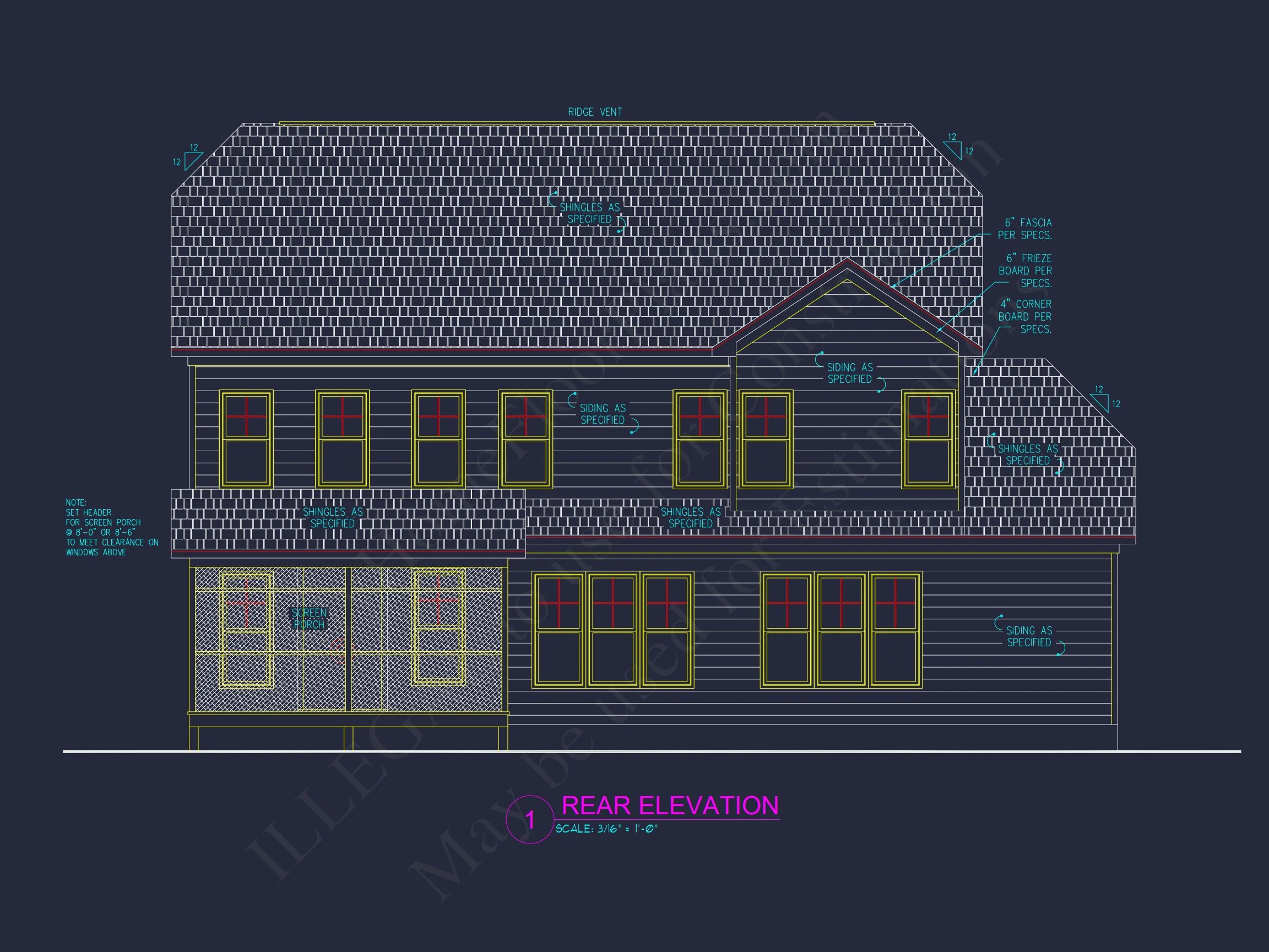 Craftsman house Floor Plan with CAD Designs and Blueprint