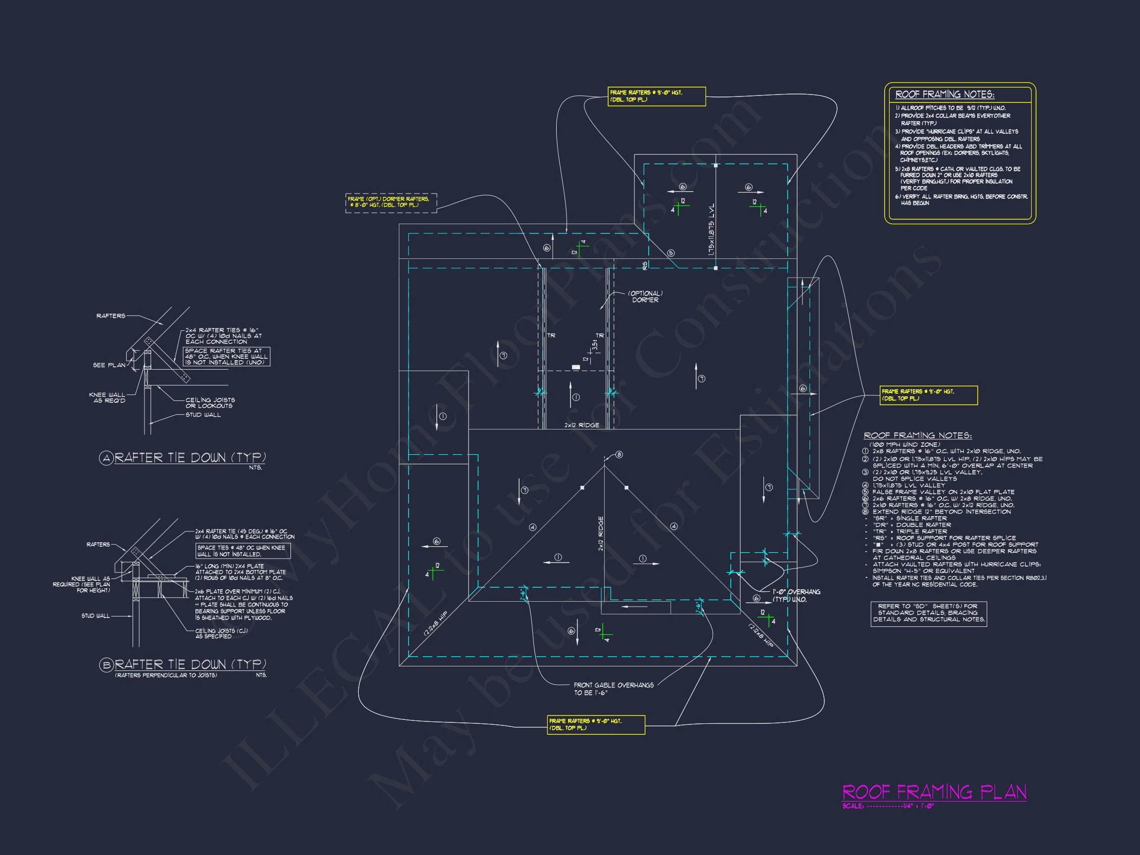 13-1427 HOUSE PLAN - 2, 300 Sq. Ft. Craftsman House Design | Blueprint Floor Plan CAD 14 2, 300 Sq. Ft. Craftsman house Design