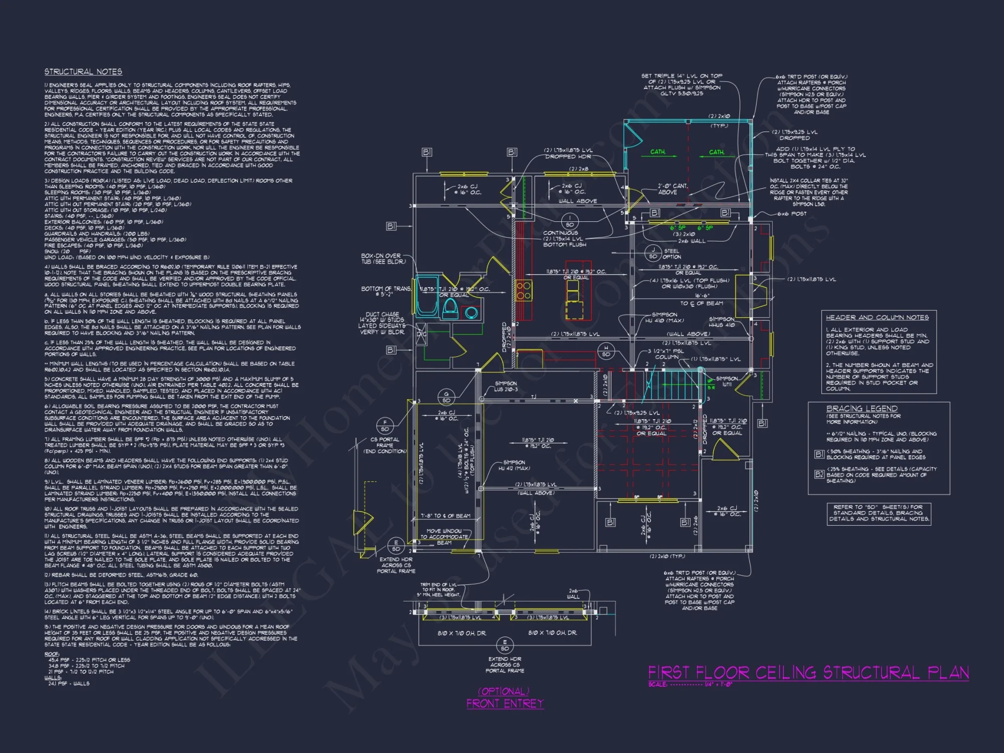 2, 300 Sq. Ft. Craftsman house Design