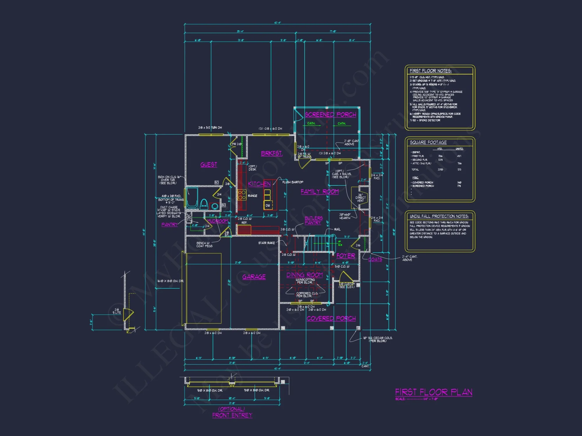 2, 300 Sq. Ft. Craftsman house Design