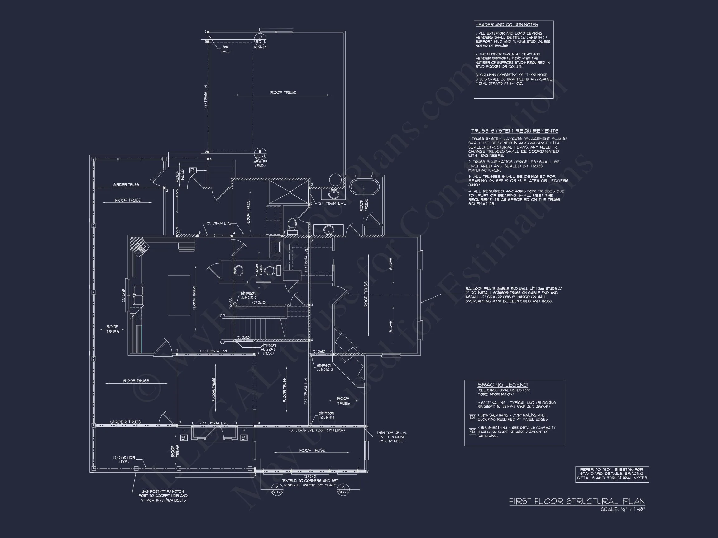 Spacious 2-Story house Plan with Modern Architectural Designs