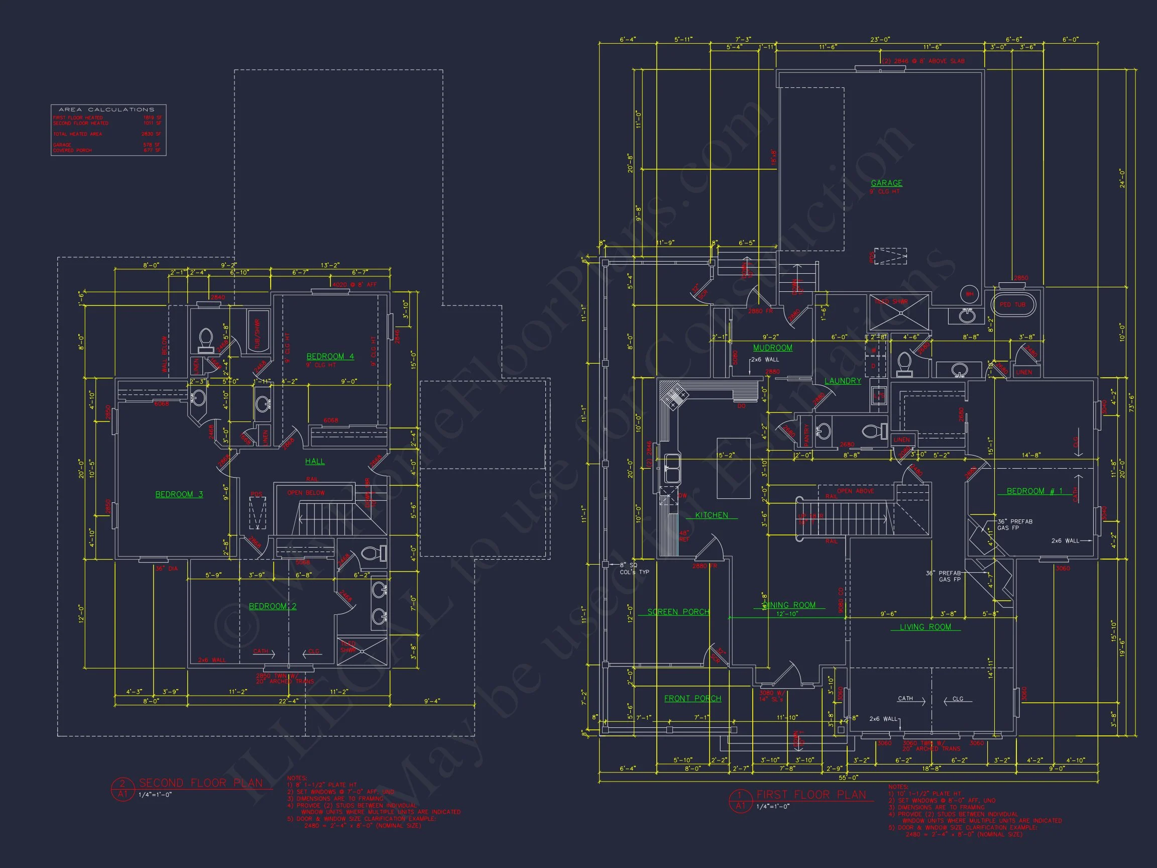 Spacious 2-Story house Plan with Modern Architectural Designs
