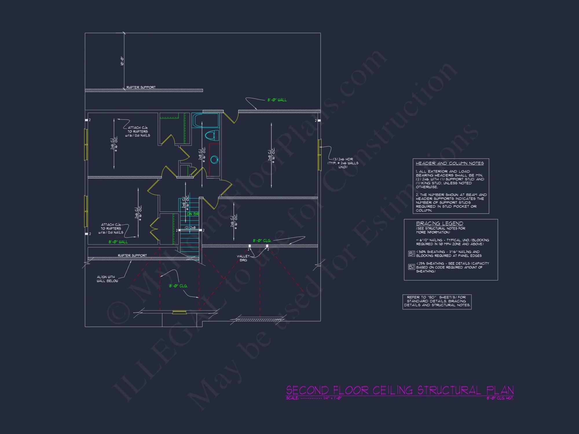 Craftsman house Plan: 1.5 Story Blueprint with 3 Bedrooms