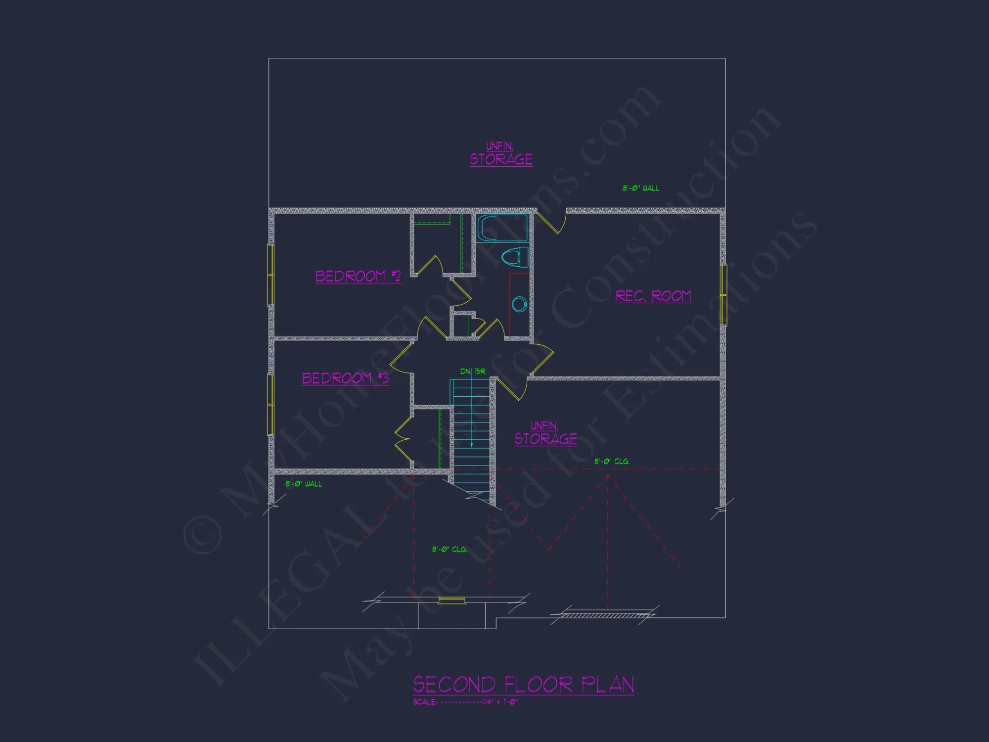 Craftsman house Plan: 1.5 Story Blueprint with 3 Bedrooms