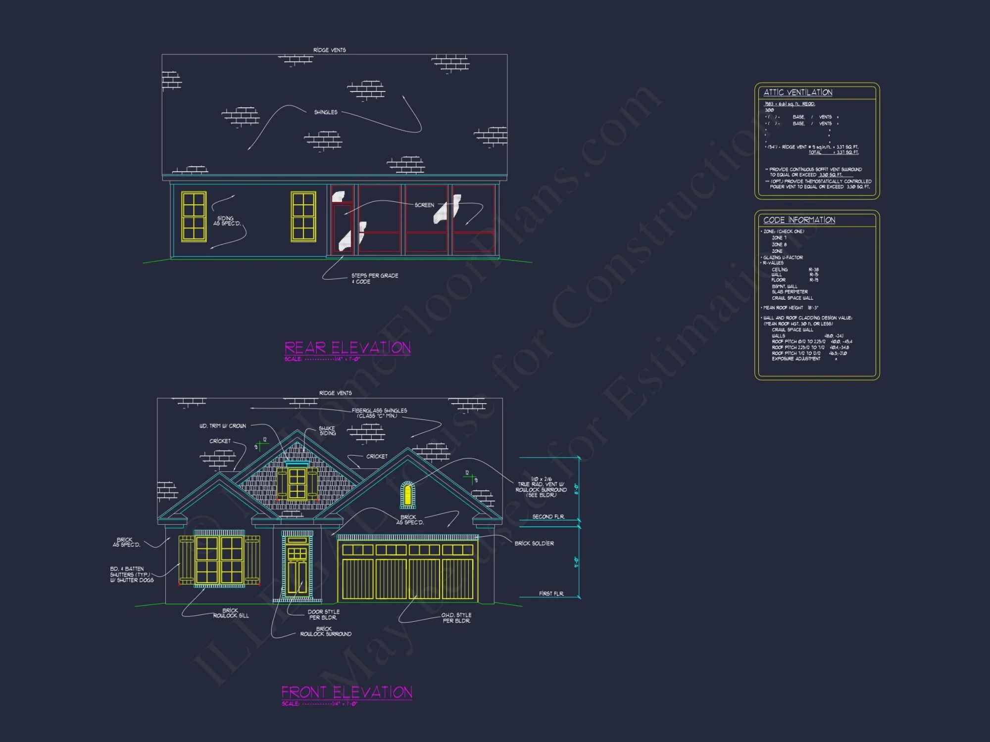 Craftsman house Plan: 1.5 Story Blueprint with 3 Bedrooms