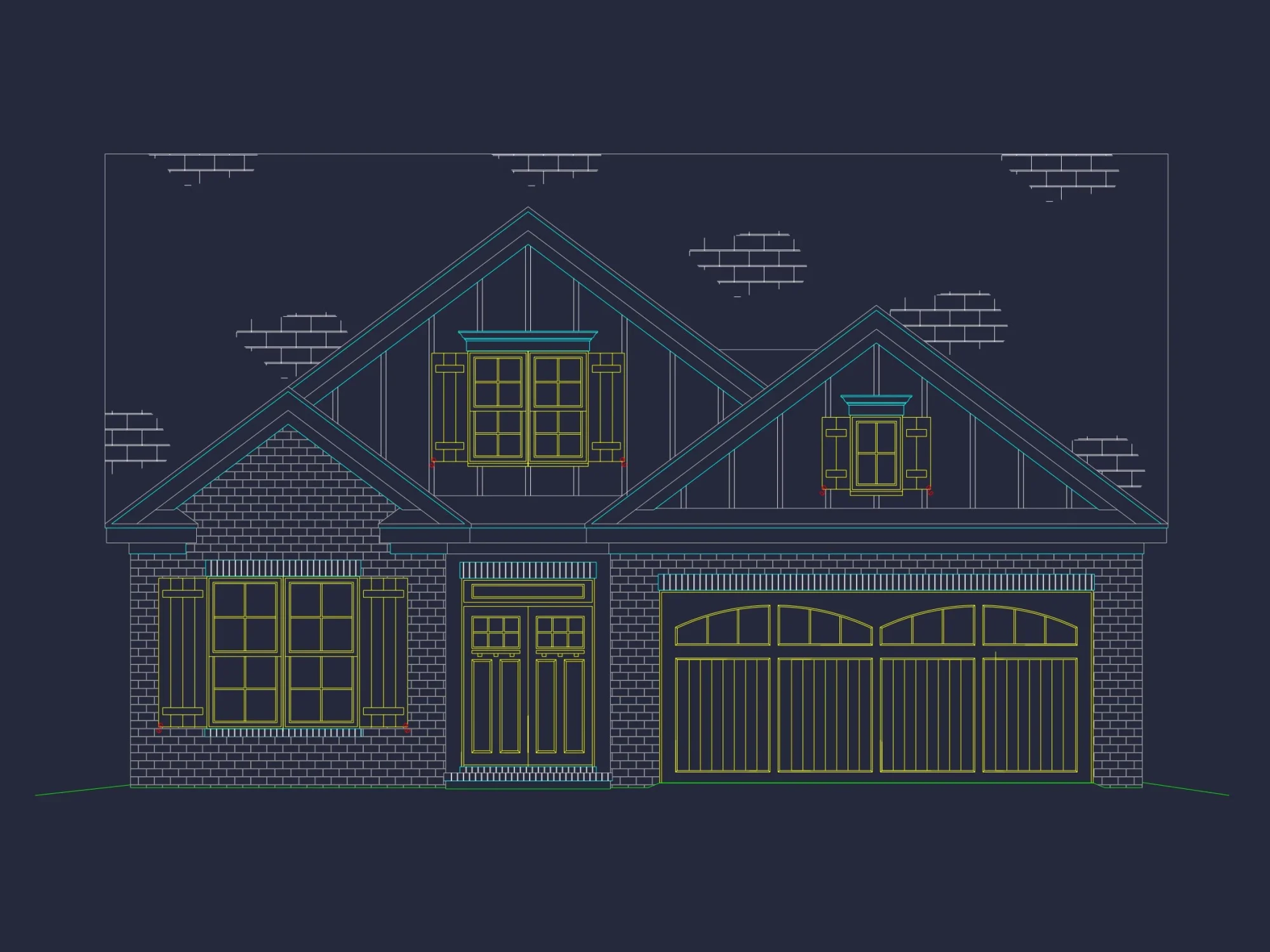 Modern Craftsman house Plan with 1.5 Floors and Bonus Room
