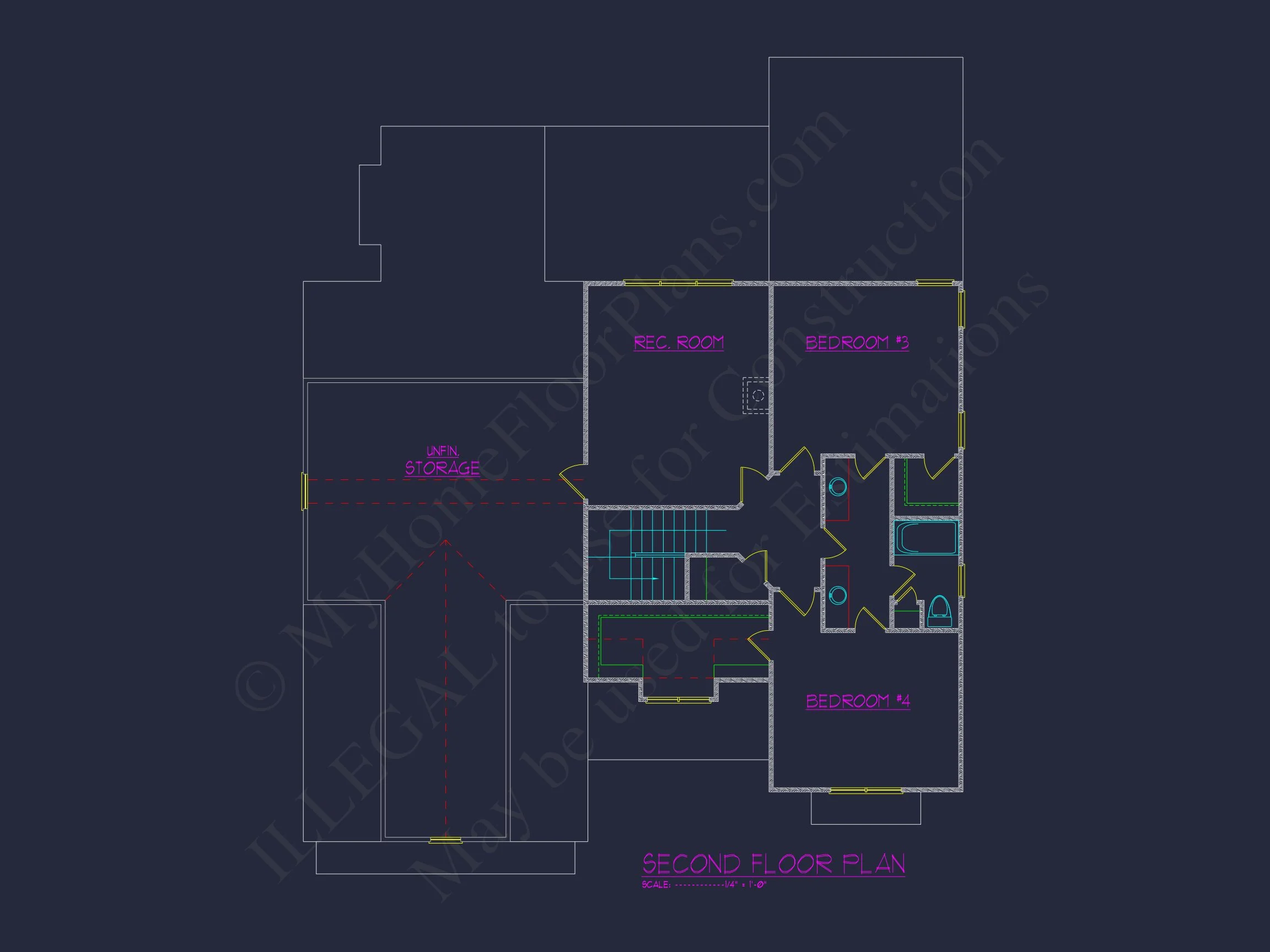 Architectural CAD house Blueprint Plan for a Modern Design