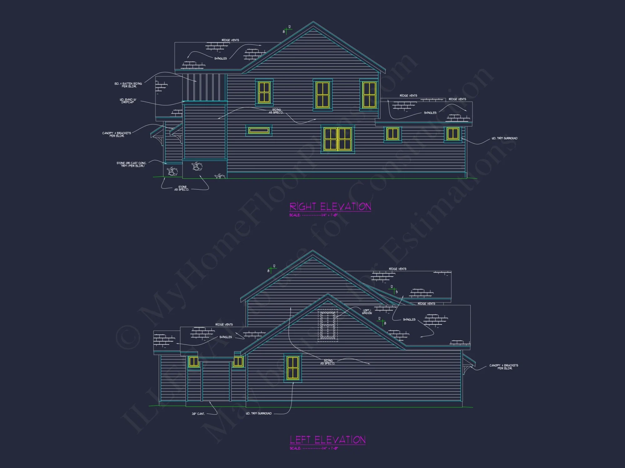 Architectural CAD house Blueprint Plan for a Modern Design