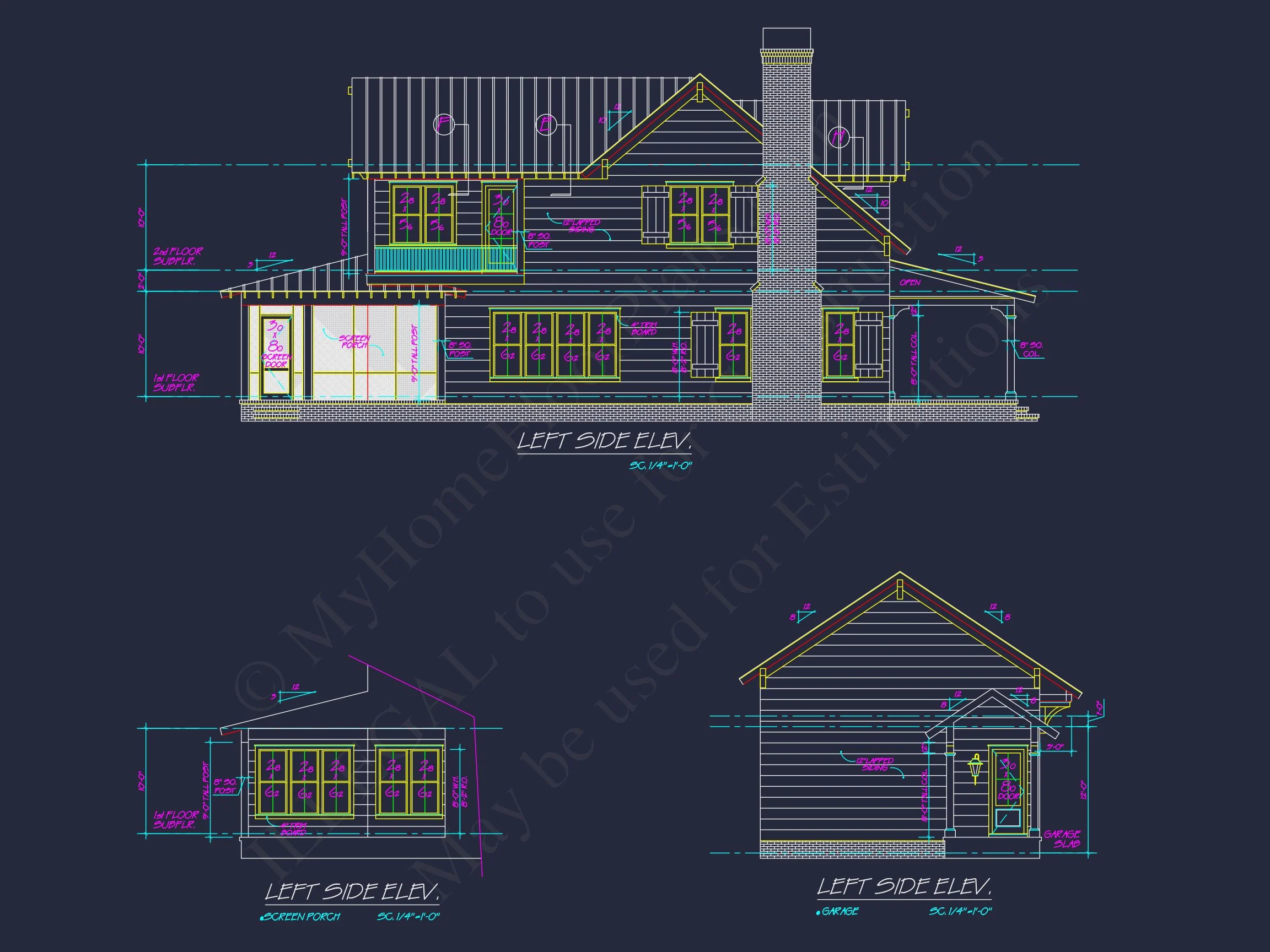 Traditional Craftsman house Plan with 2-Story Floor Design and Detached Garage