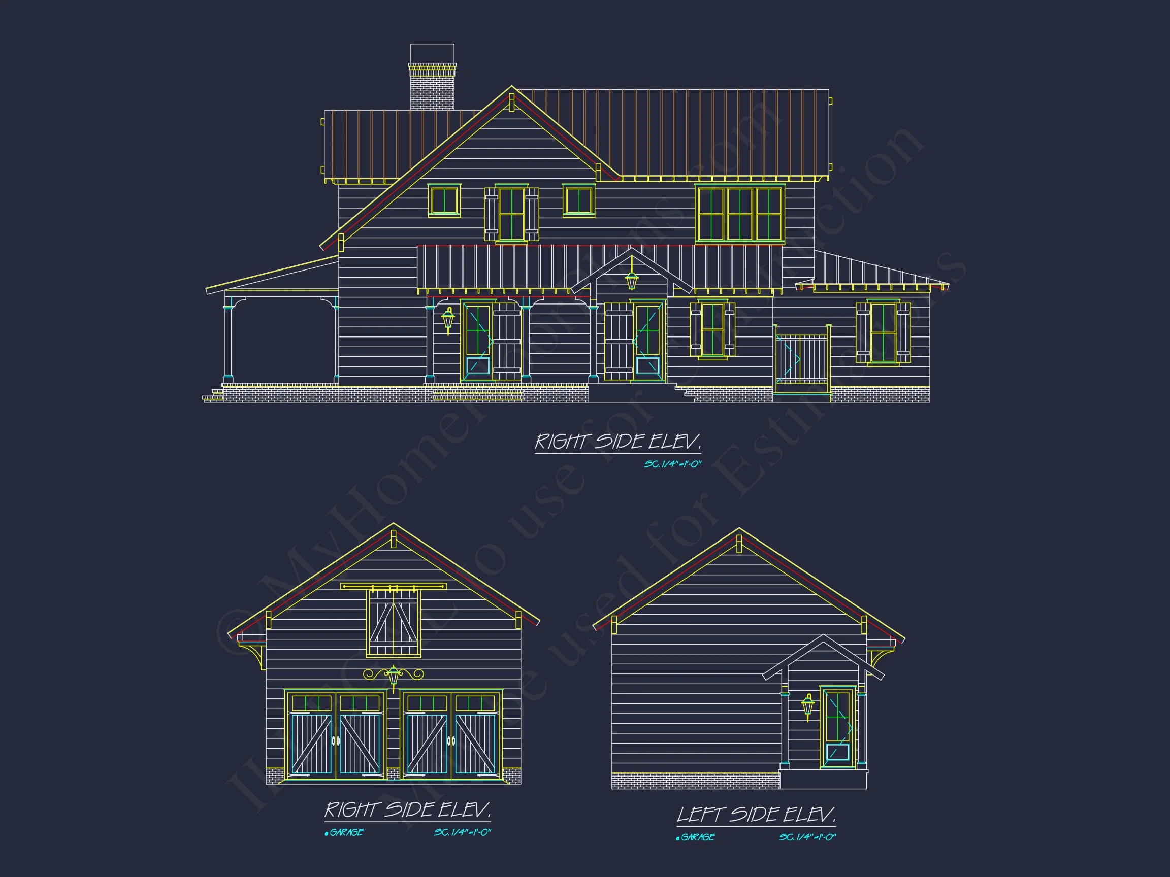 Traditional Craftsman house Plan with 2-Story Floor Design and Detached Garage