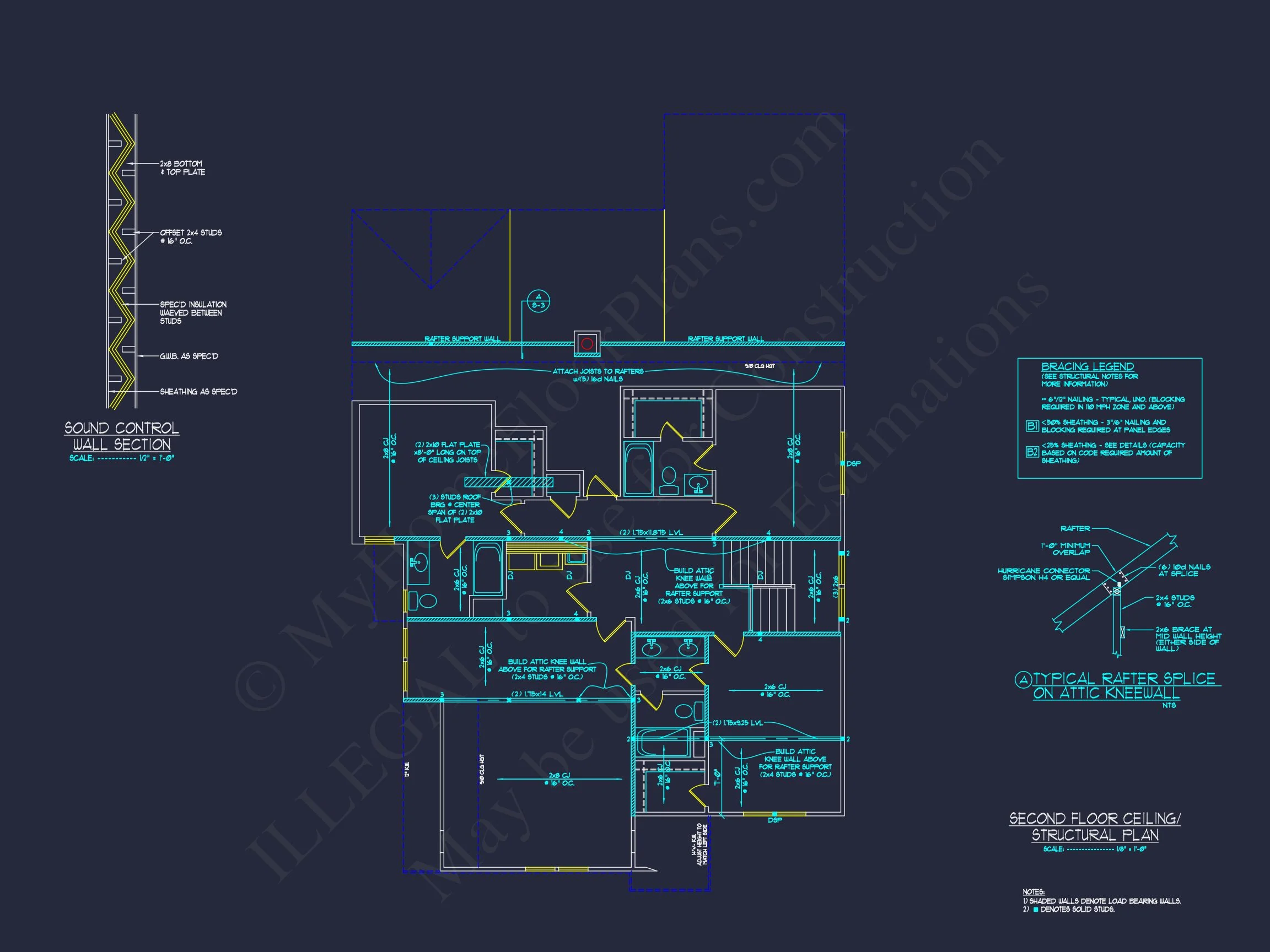 Customizable house Floor Plan with CAD Blueprints and Designs