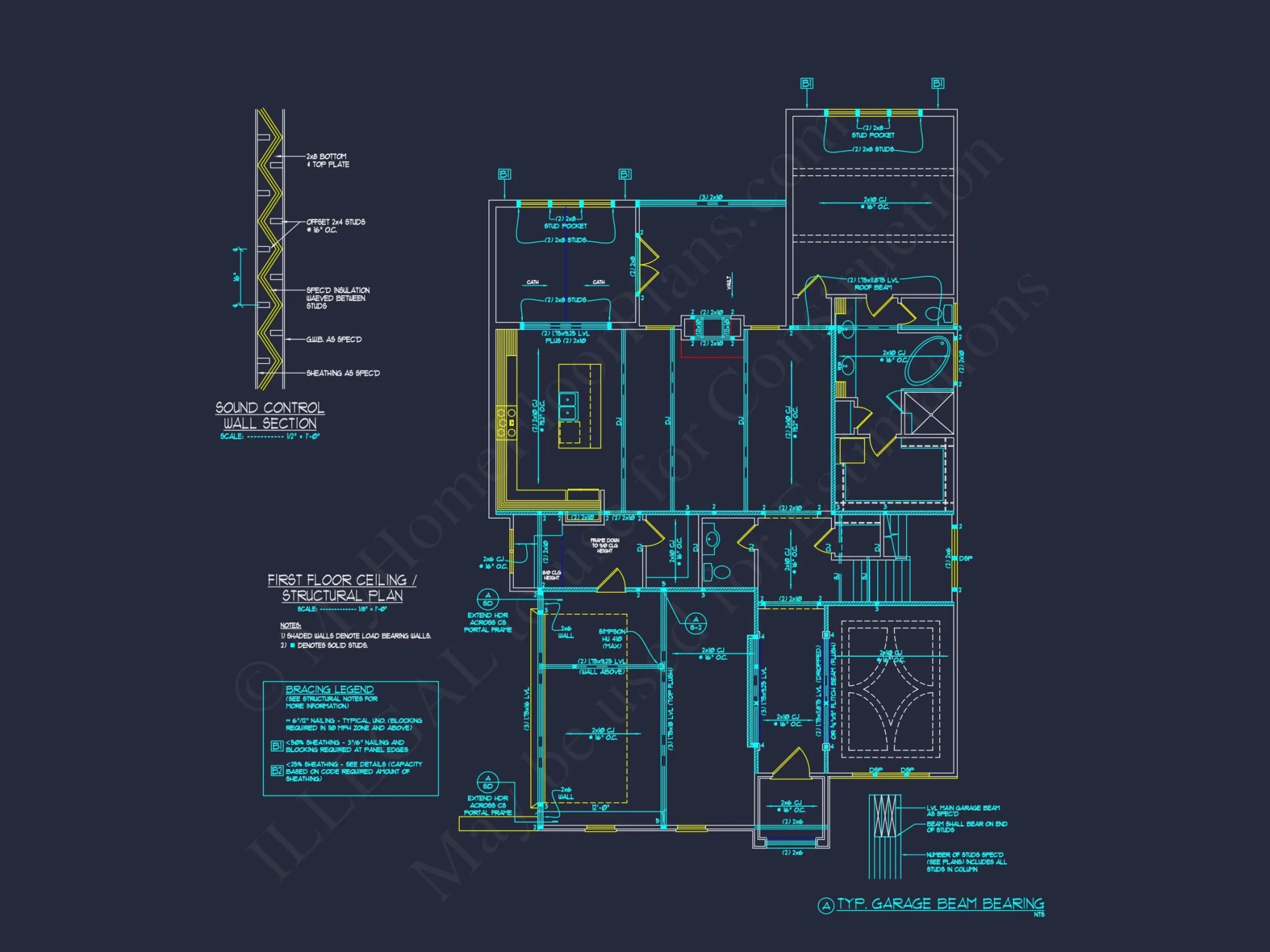 Customizable house Floor Plan with CAD Blueprints and Designs