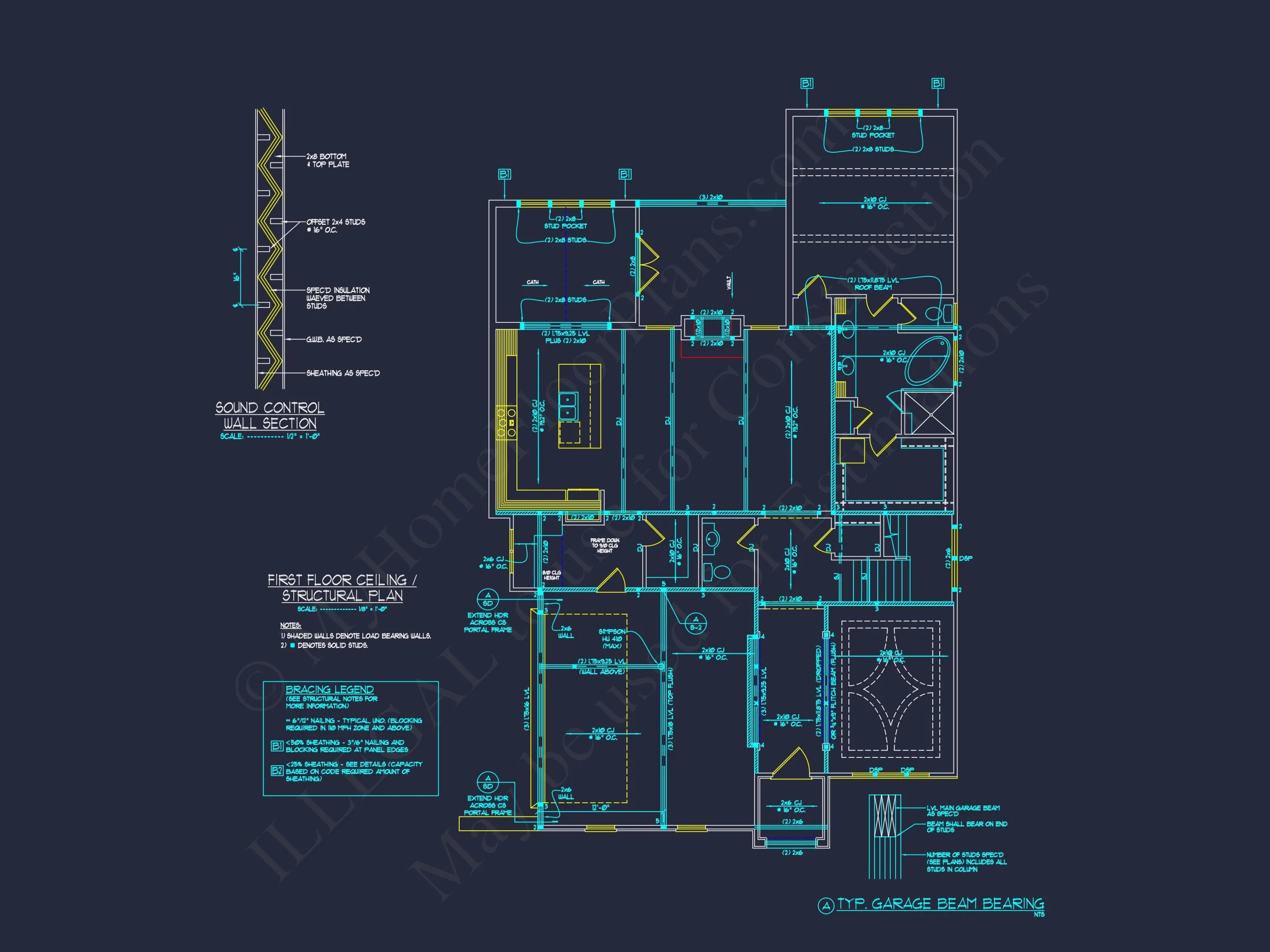 Customizable house Floor Plan with CAD Blueprints and Designs
