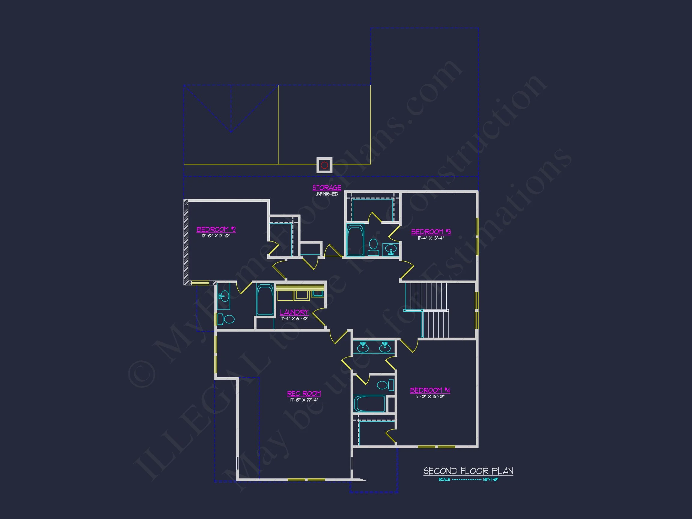 Customizable house Floor Plan with CAD Blueprints and Designs