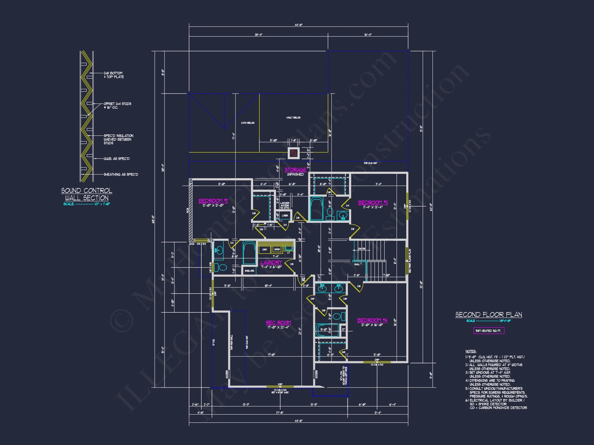 Customizable house Floor Plan with CAD Blueprints and Designs