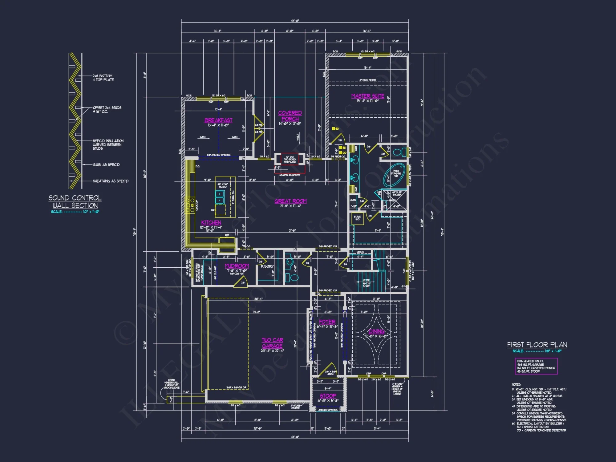Customizable house Floor Plan with CAD Blueprints and Designs