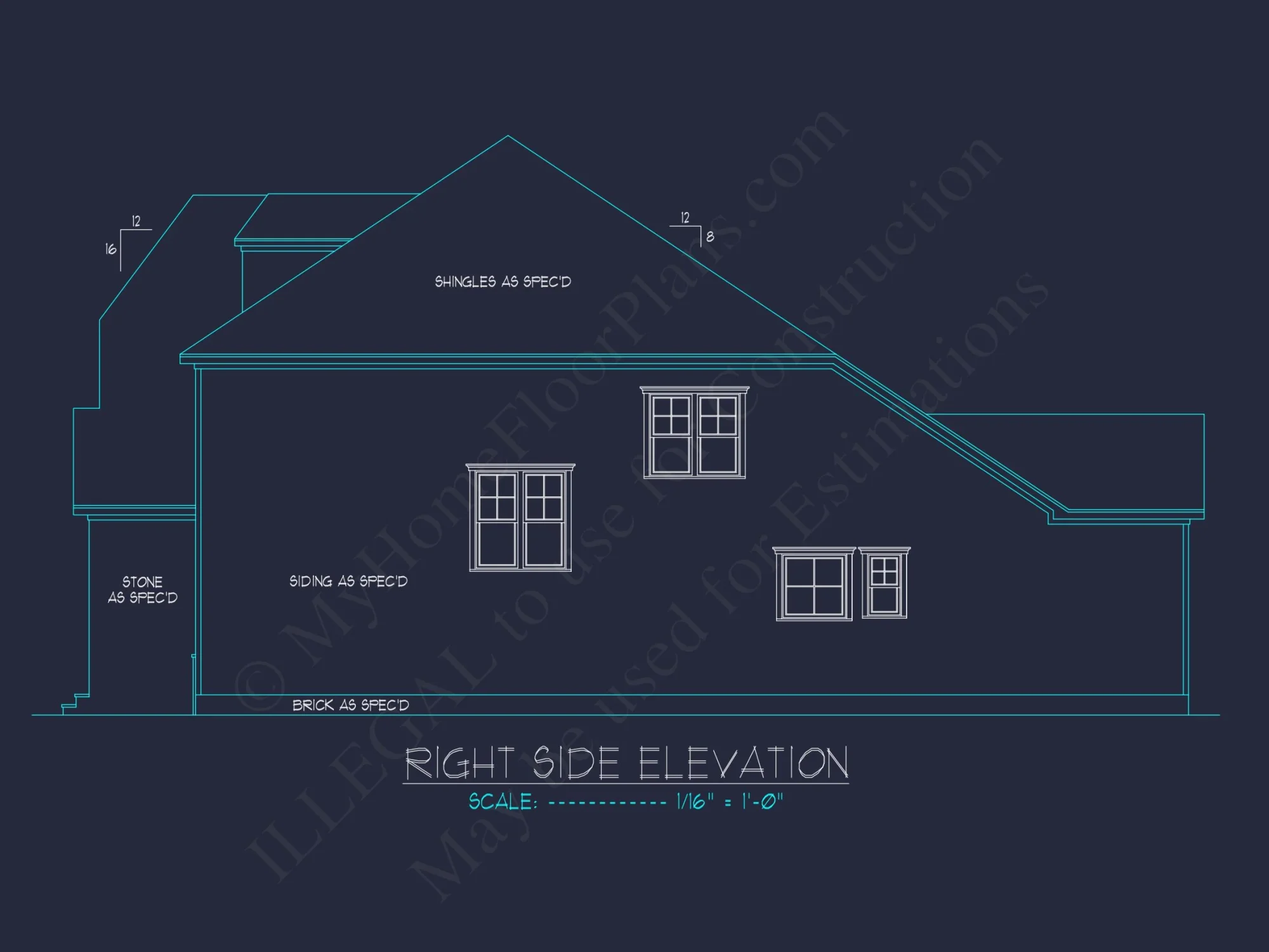 Customizable house Floor Plan with CAD Blueprints and Designs