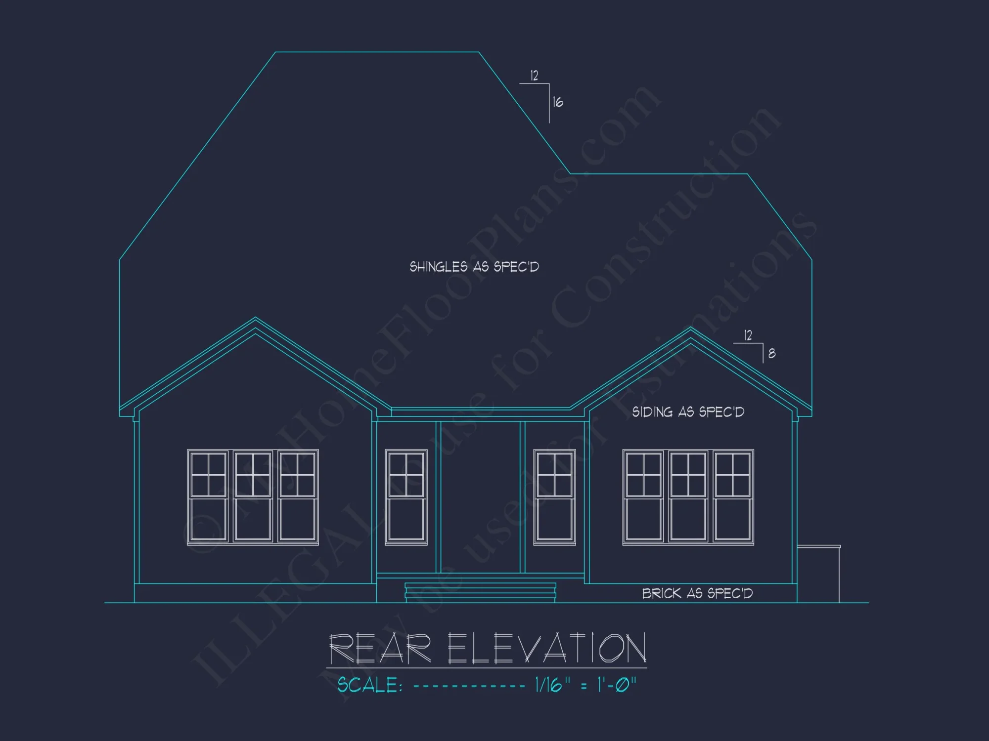 Customizable house Floor Plan with CAD Blueprints and Designs