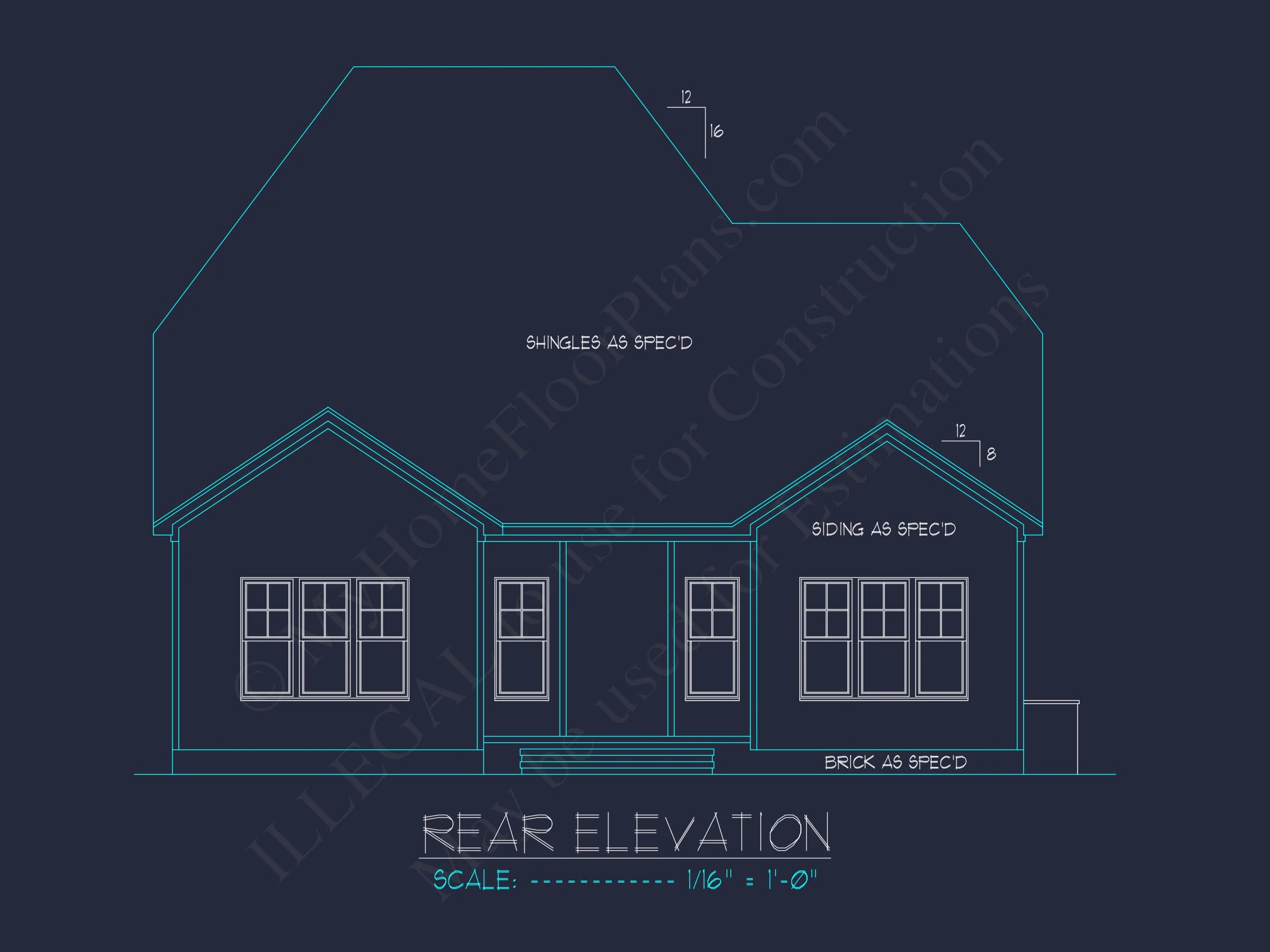 Customizable house Floor Plan with CAD Blueprints and Designs