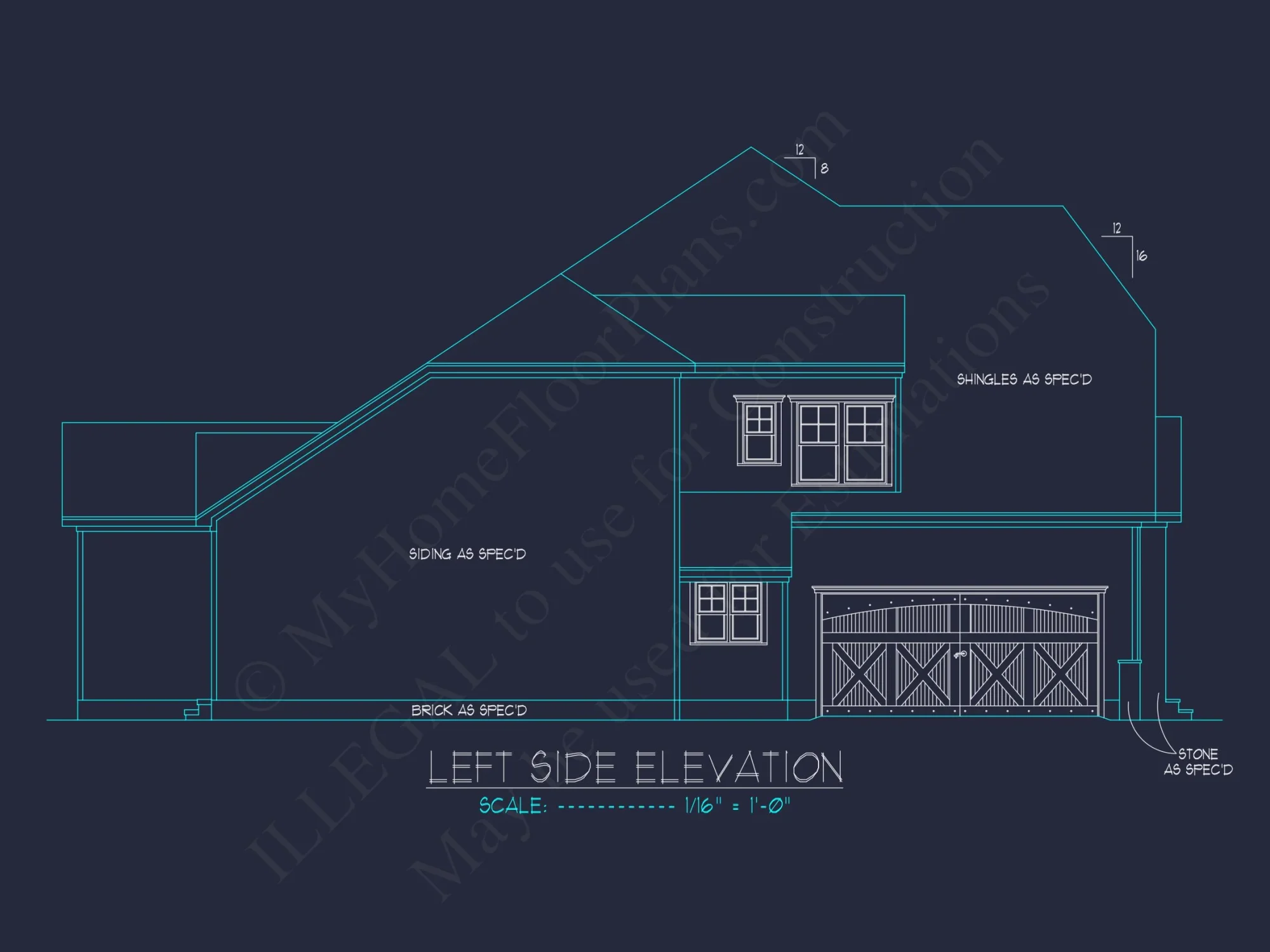 Customizable house Floor Plan with CAD Blueprints and Designs