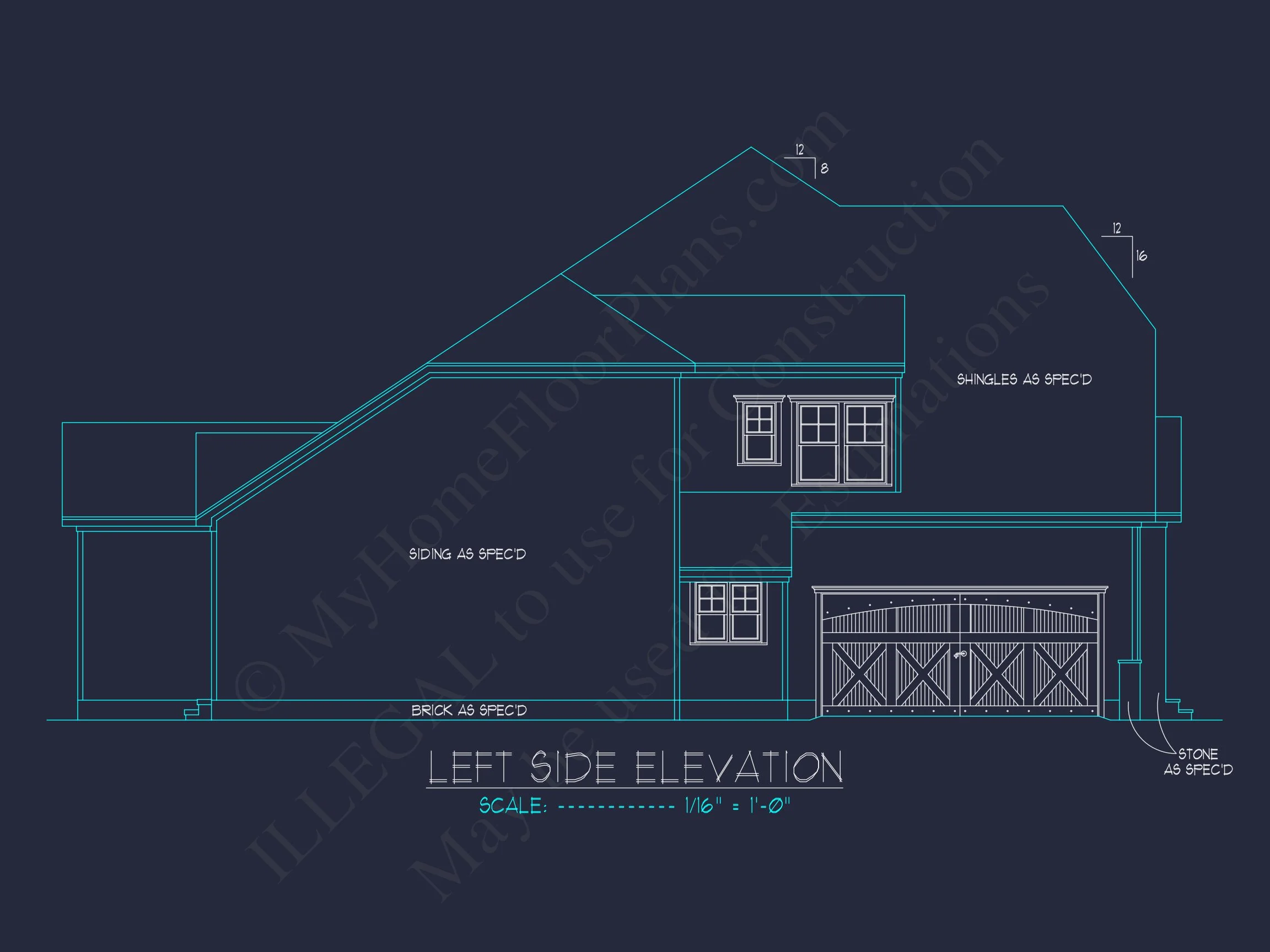 Customizable house Floor Plan with CAD Blueprints and Designs