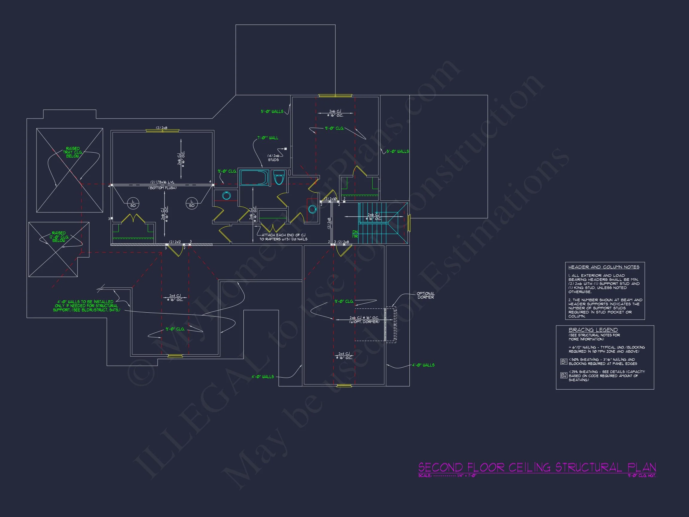 house Plan Designs: Spacious 2-Story CAD Floor Plan Blueprint