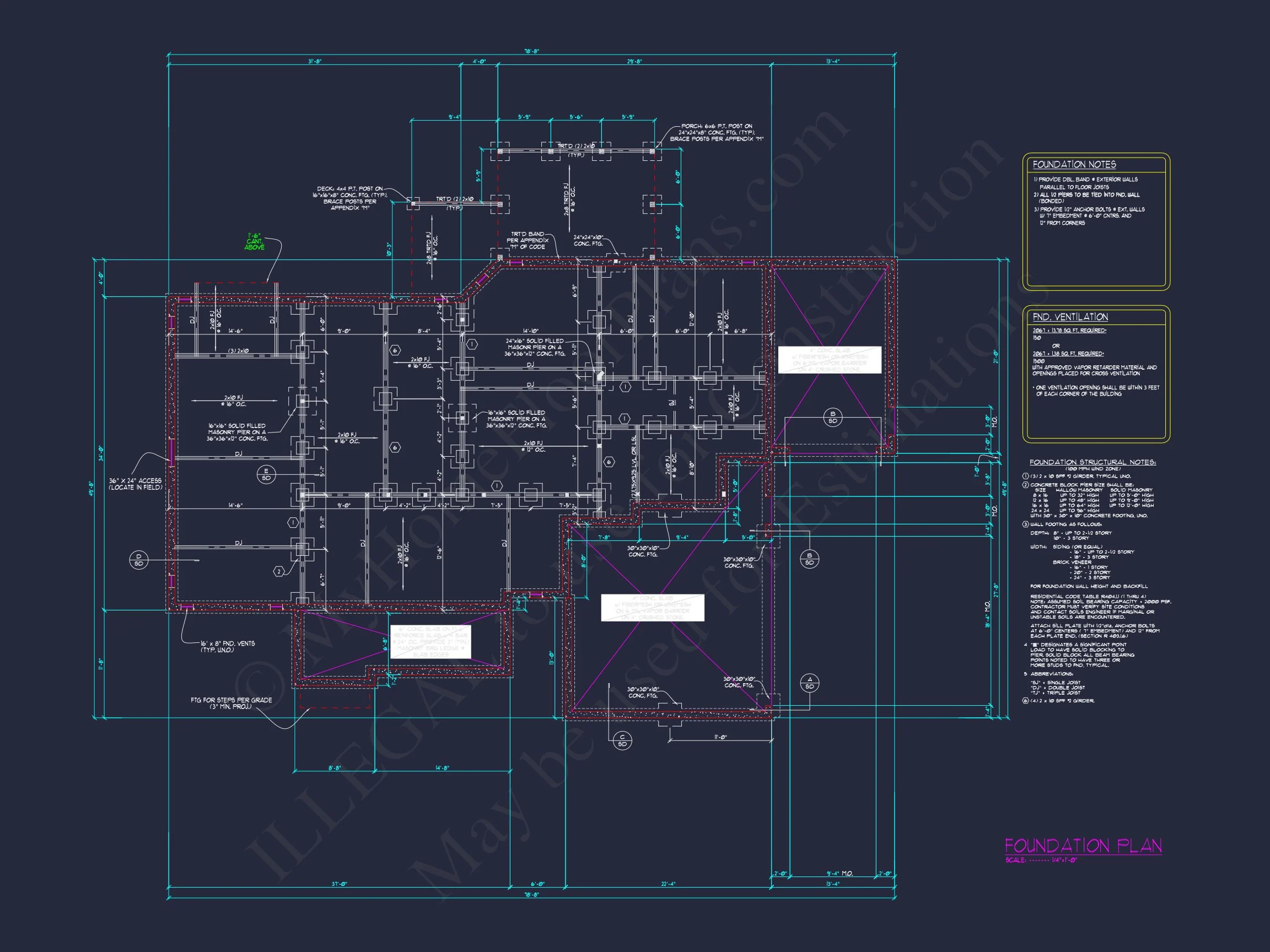 house Plan Designs: Spacious 2-Story CAD Floor Plan Blueprint
