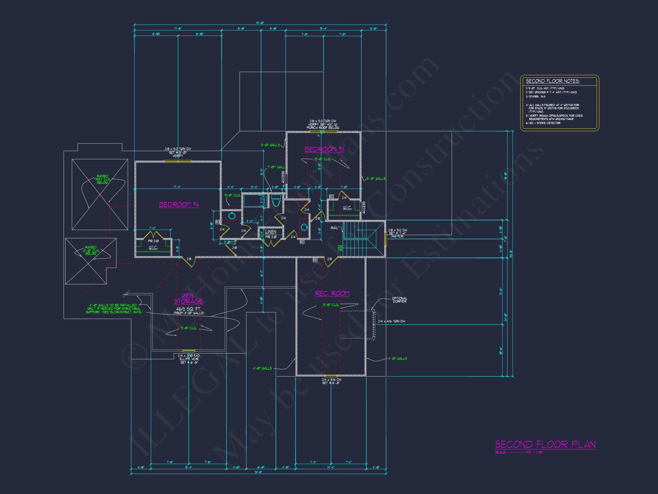 house Plan Designs: Spacious 2-Story CAD Floor Plan Blueprint
