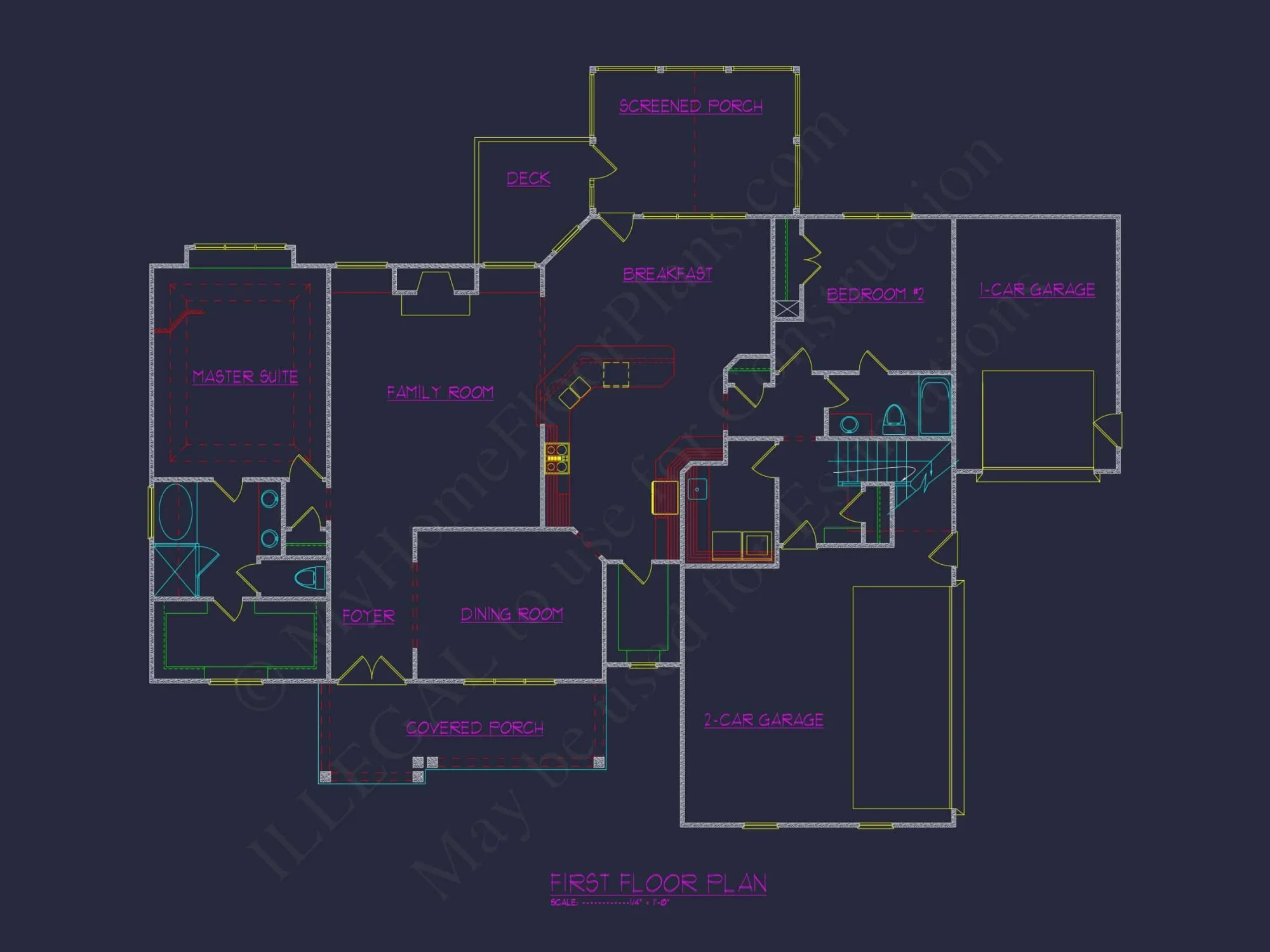 house Plan Designs: Spacious 2-Story CAD Floor Plan Blueprint