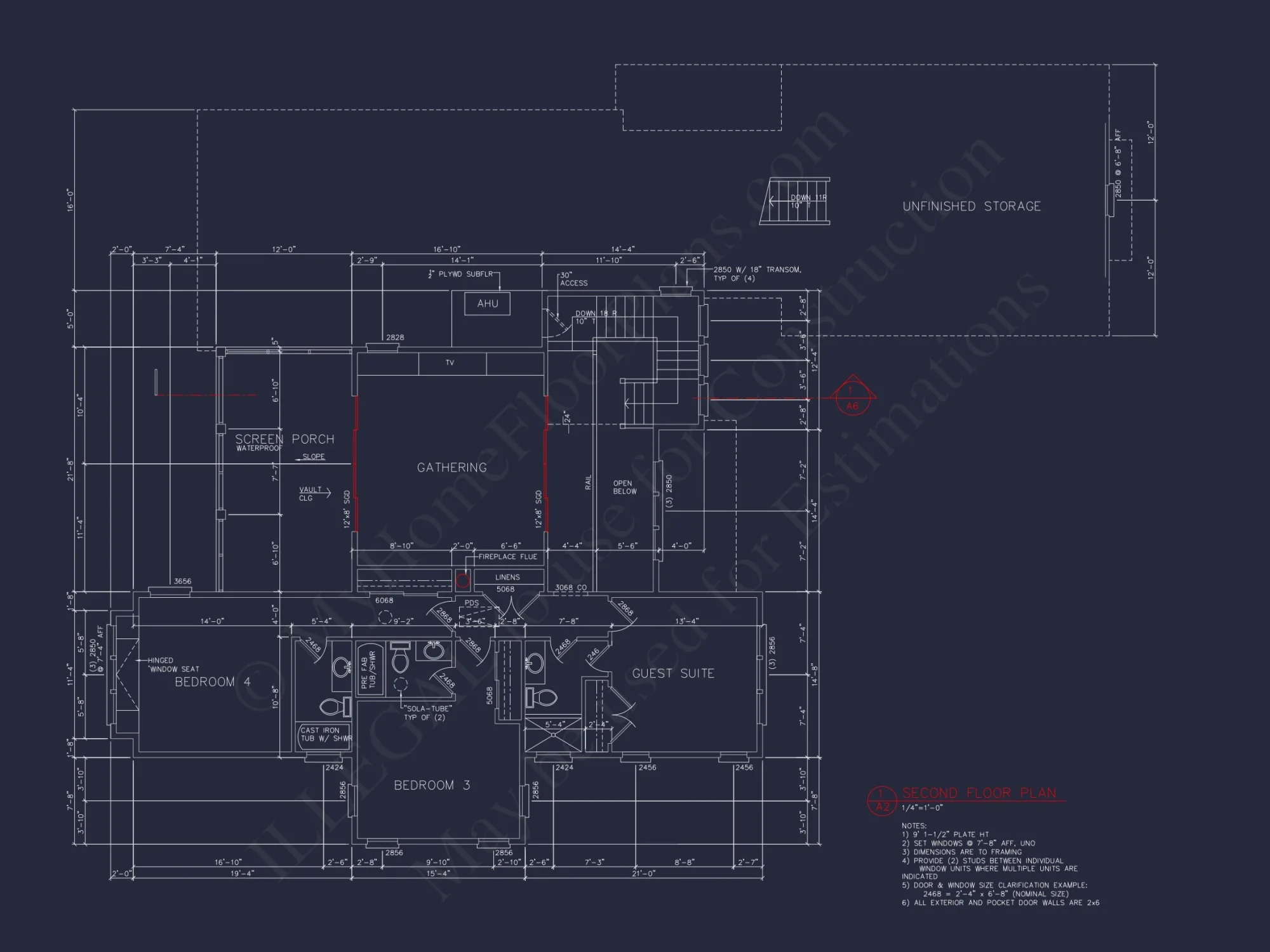 Elegant house CAD Plans with 4 Bedrooms & Craftsman Style Design