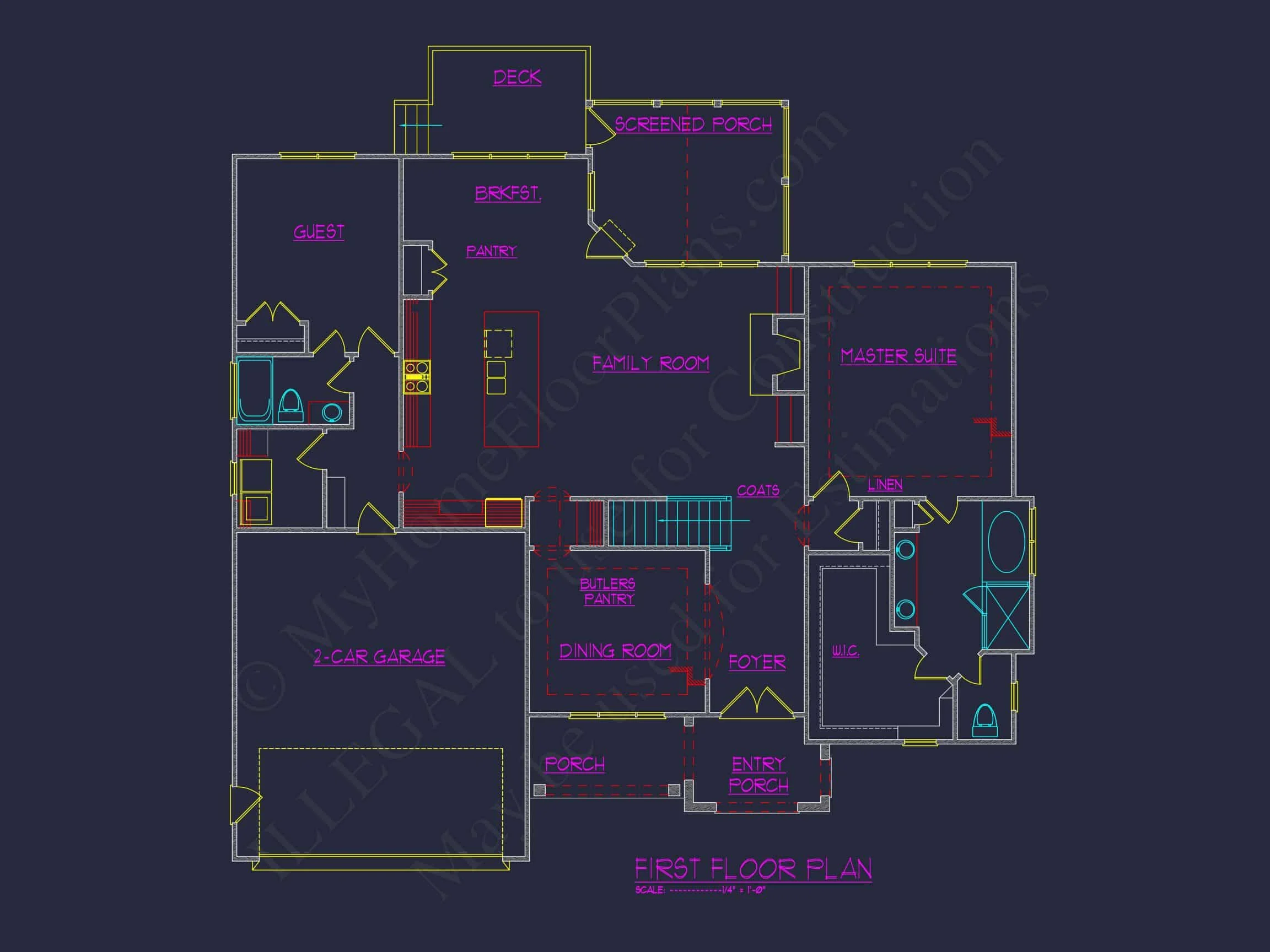 13-1212 HOUSE PLAN - Well-Designed House Floor Plan – Blueprint CAD Architecture 7 Well-Designed house Floor Plan – Blueprint CAD Architecture