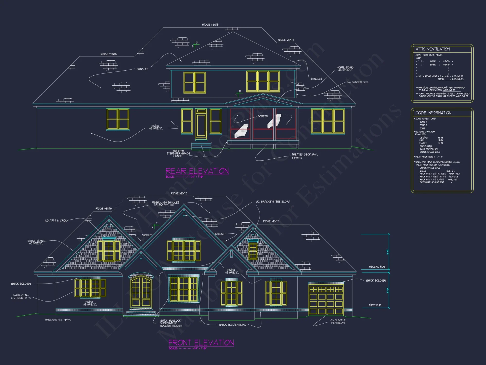 Timeless house Floor Plan: 2-Story CAD Designs & Blueprint