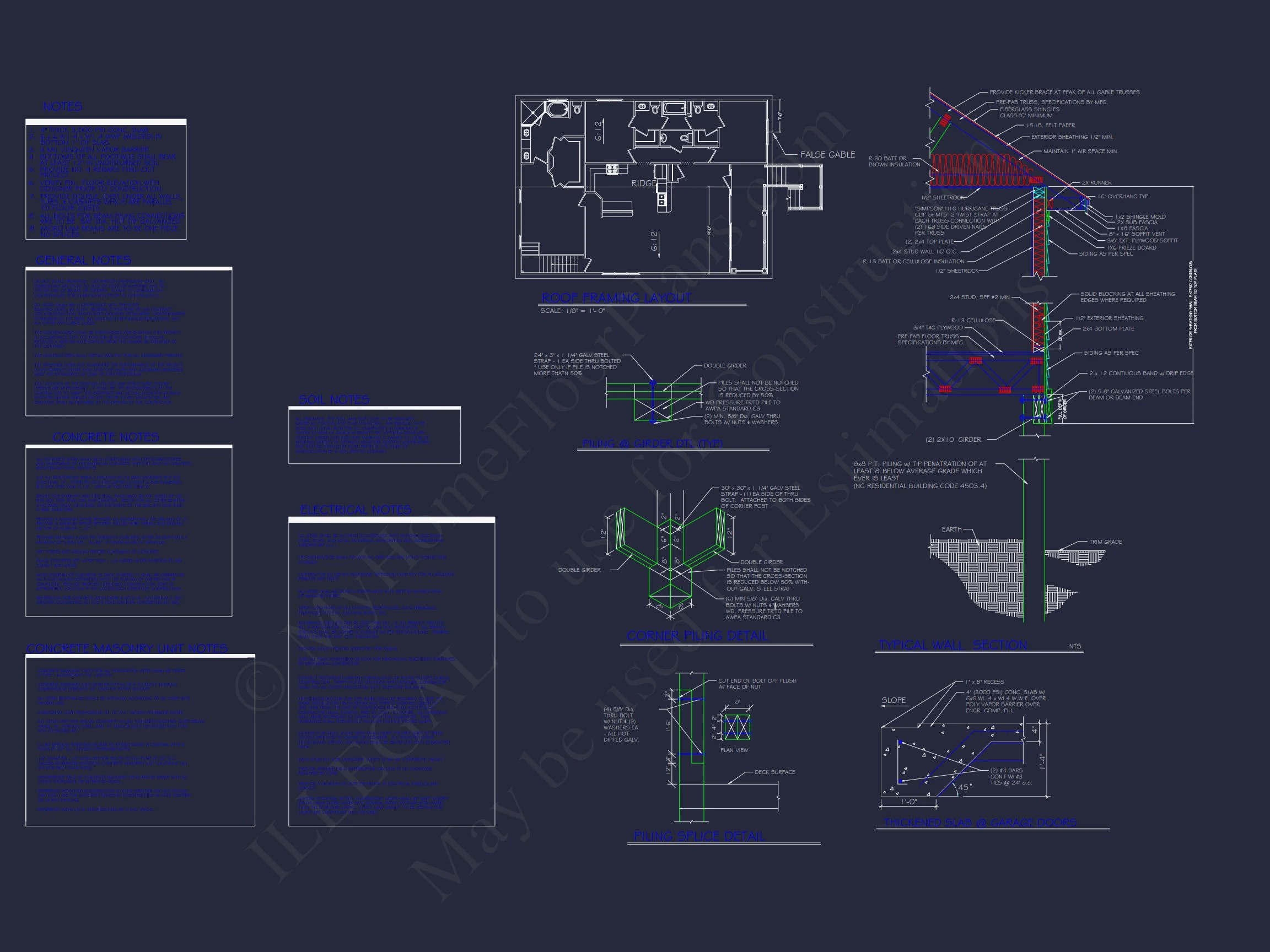 13-1198 HOUSE PLAN - Beach House Plan with Coastal Design and 1.5 Floor Layout 8 Beach house Plan with Coastal Design and 1.5 Floor Layout