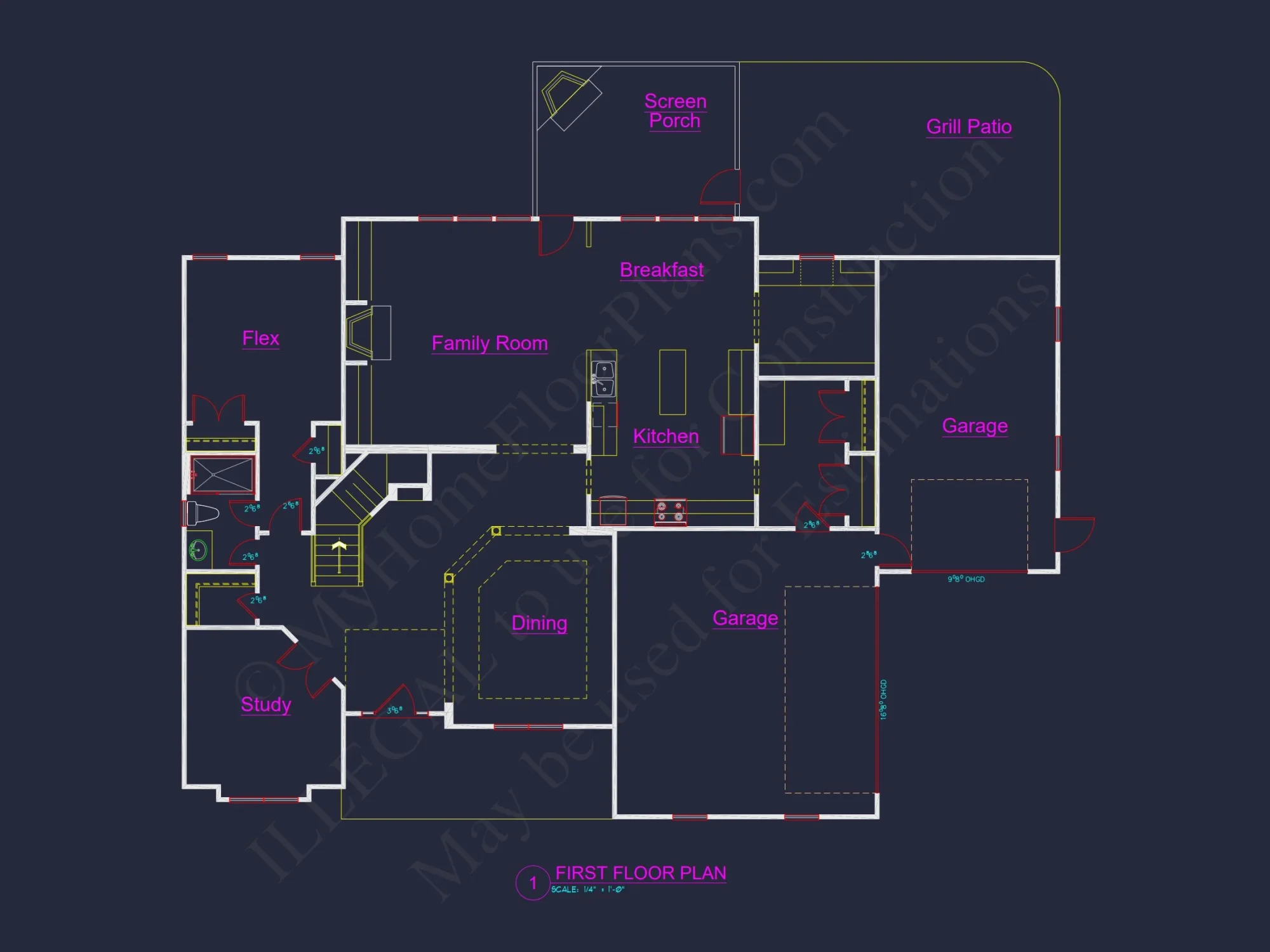 Modern Craftsman house Plan: Architectural Blueprint Designs