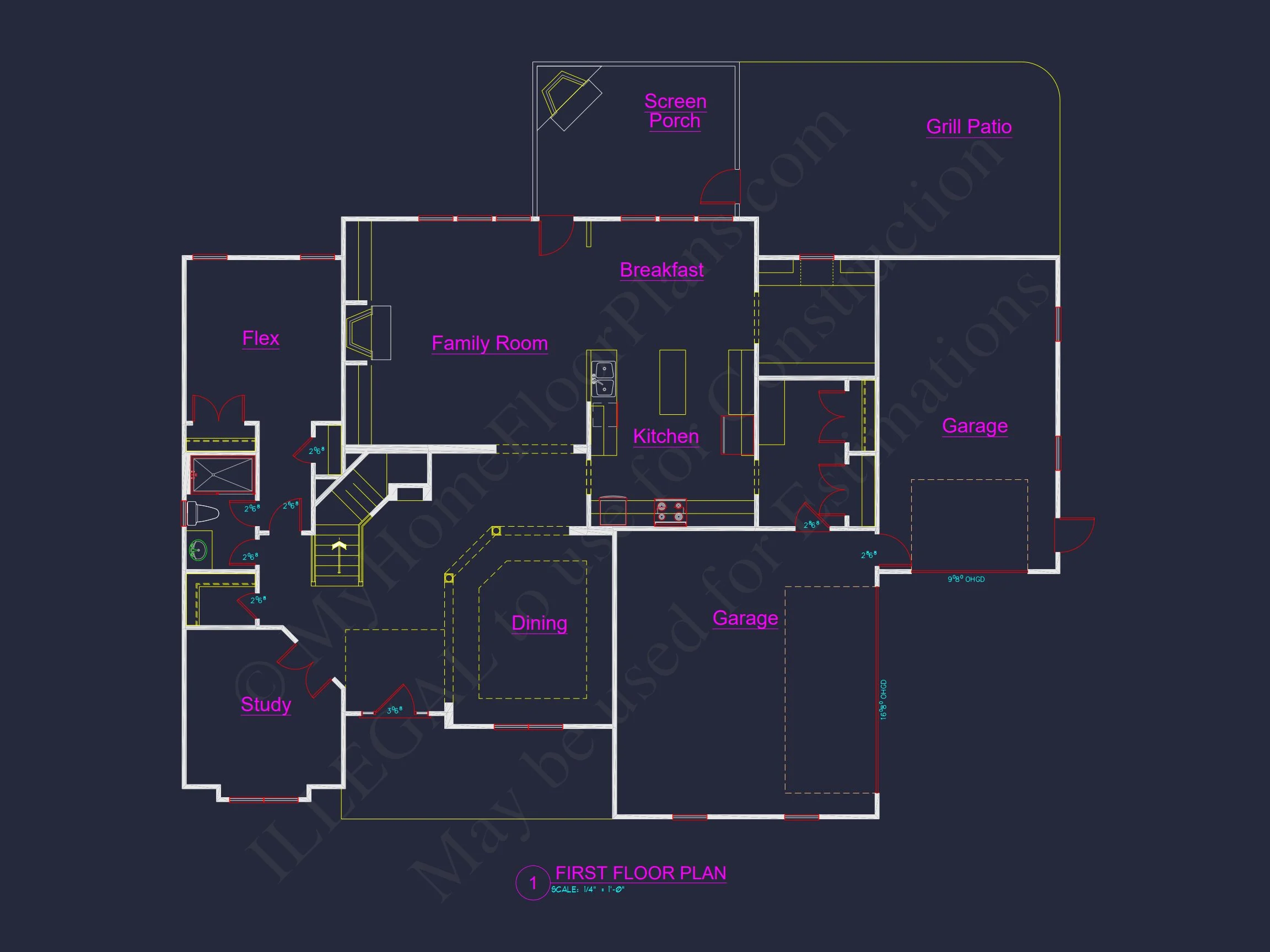 Modern Craftsman house Plan: Architectural Blueprint Designs