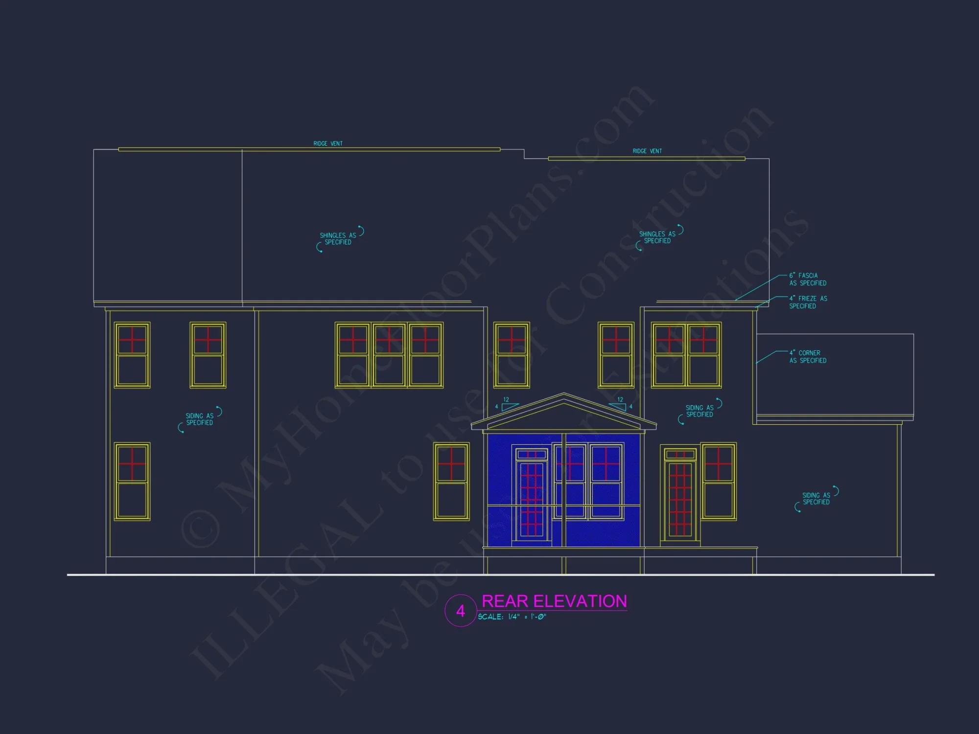 Modern Craftsman house Plan: Architectural Blueprint Designs