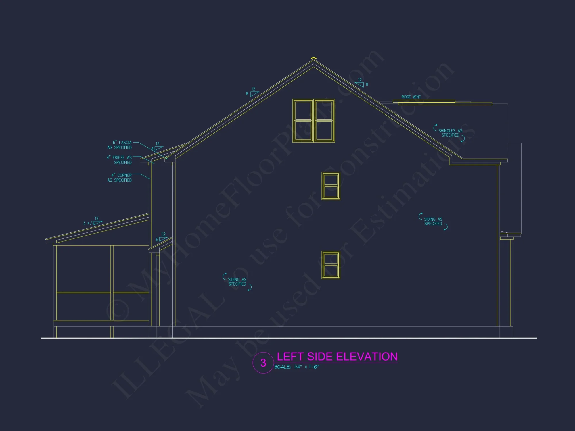 Modern Craftsman house Plan: Architectural Blueprint Designs