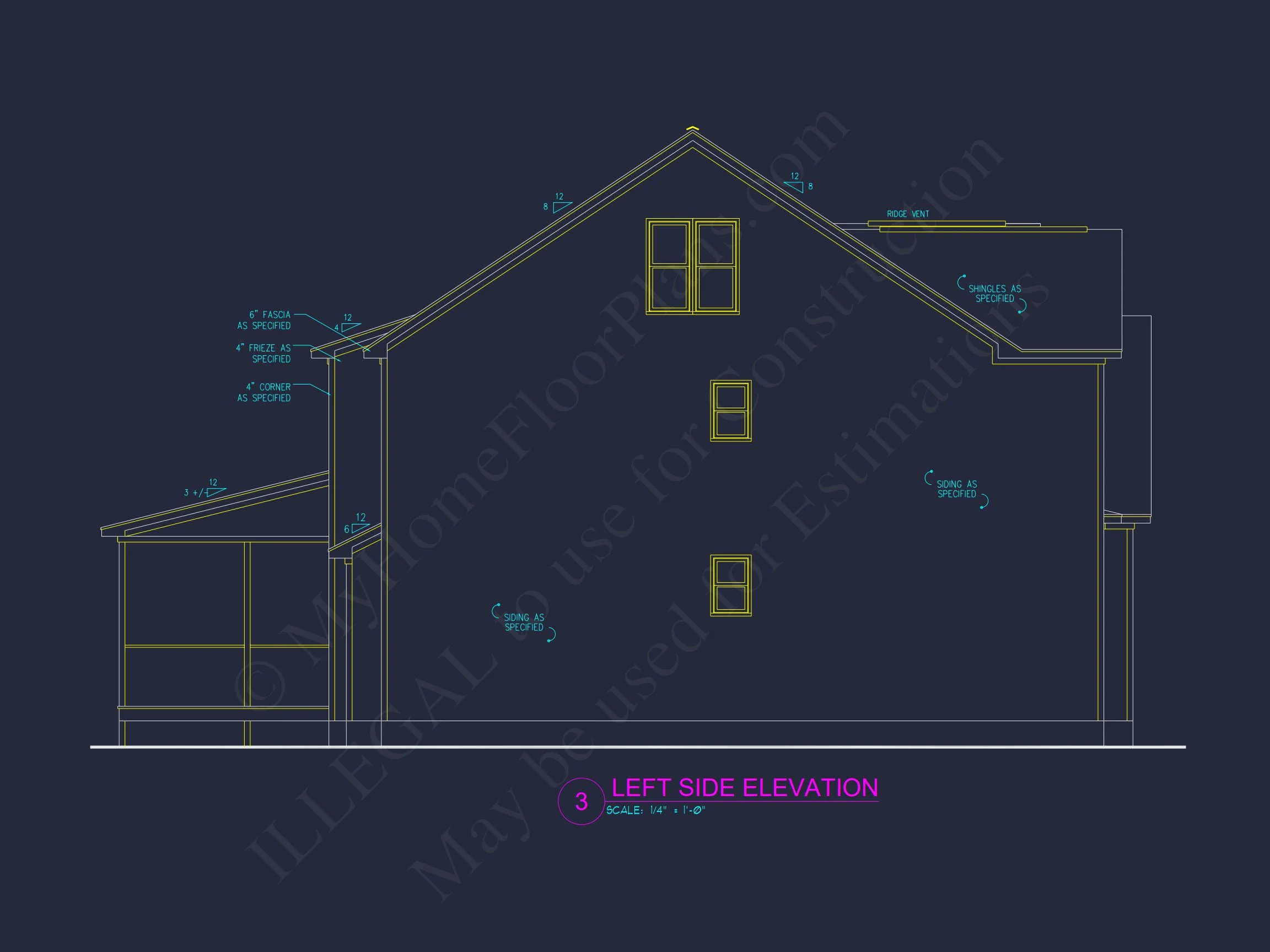 Modern Craftsman house Plan: Architectural Blueprint Designs