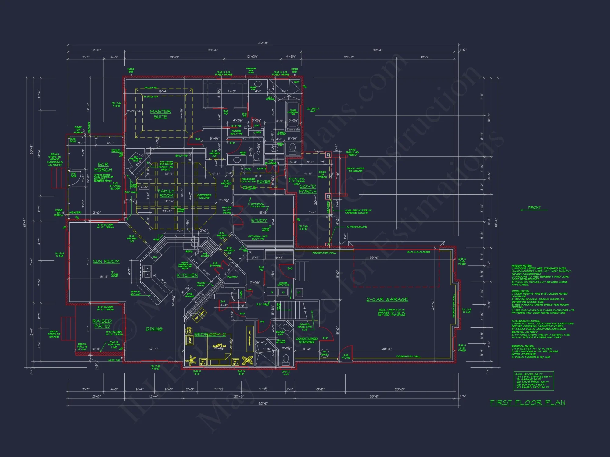 Beautiful 2-Story house Plan with CAD Blueprints and Modern Designs
