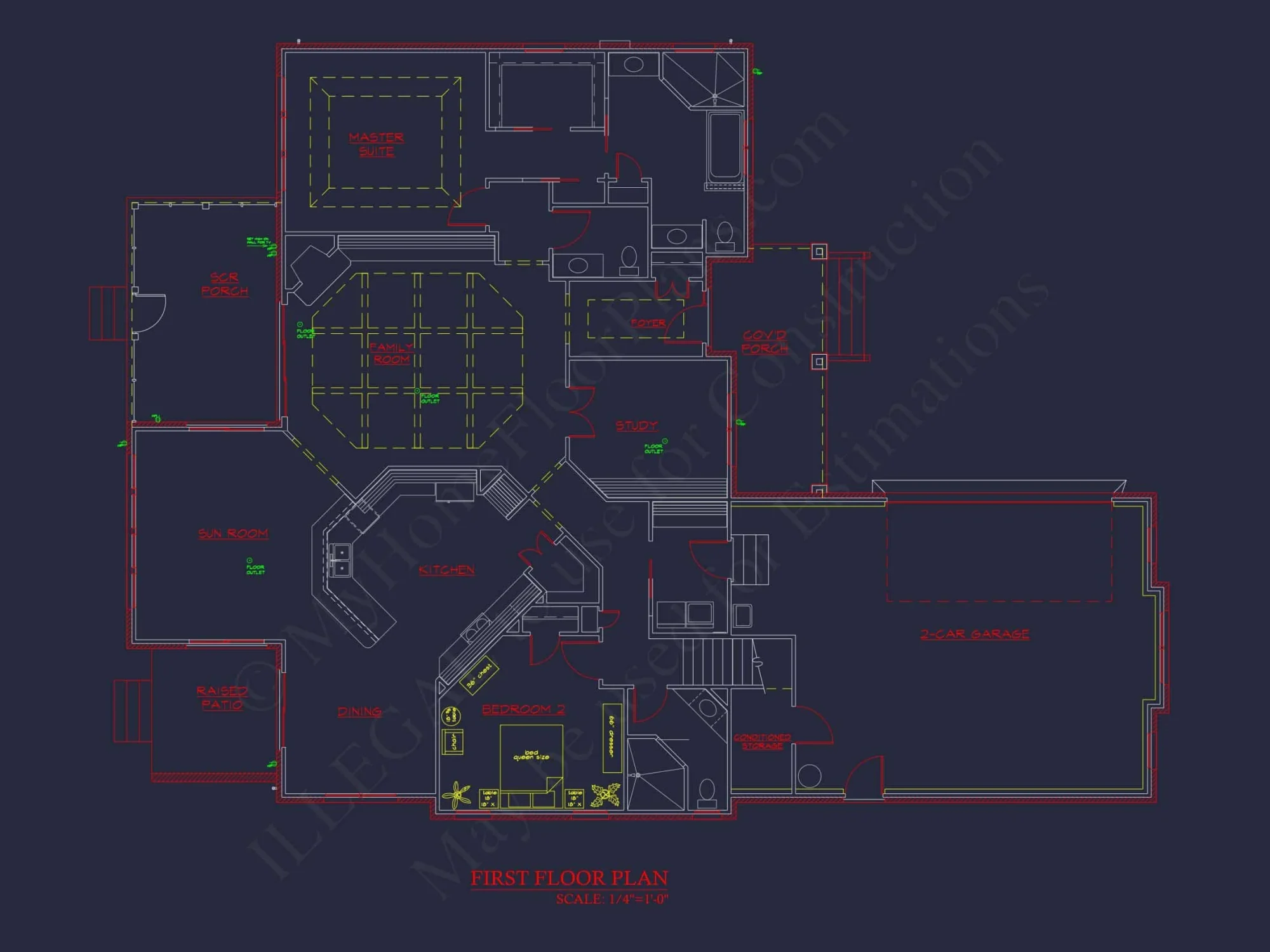 Beautiful 2-Story house Plan with CAD Blueprints and Modern Designs