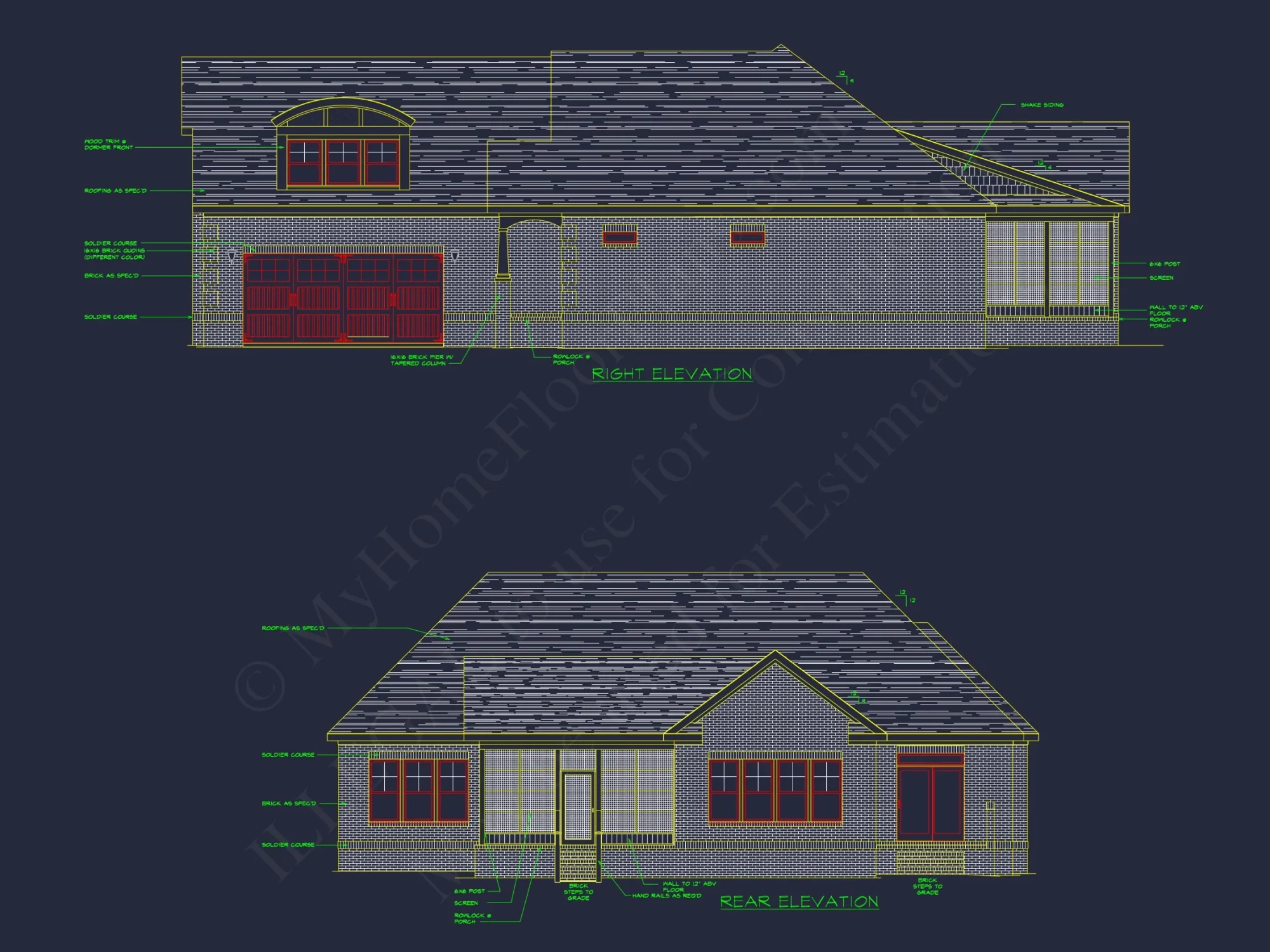 Beautiful 2-Story house Plan with CAD Blueprints and Modern Designs