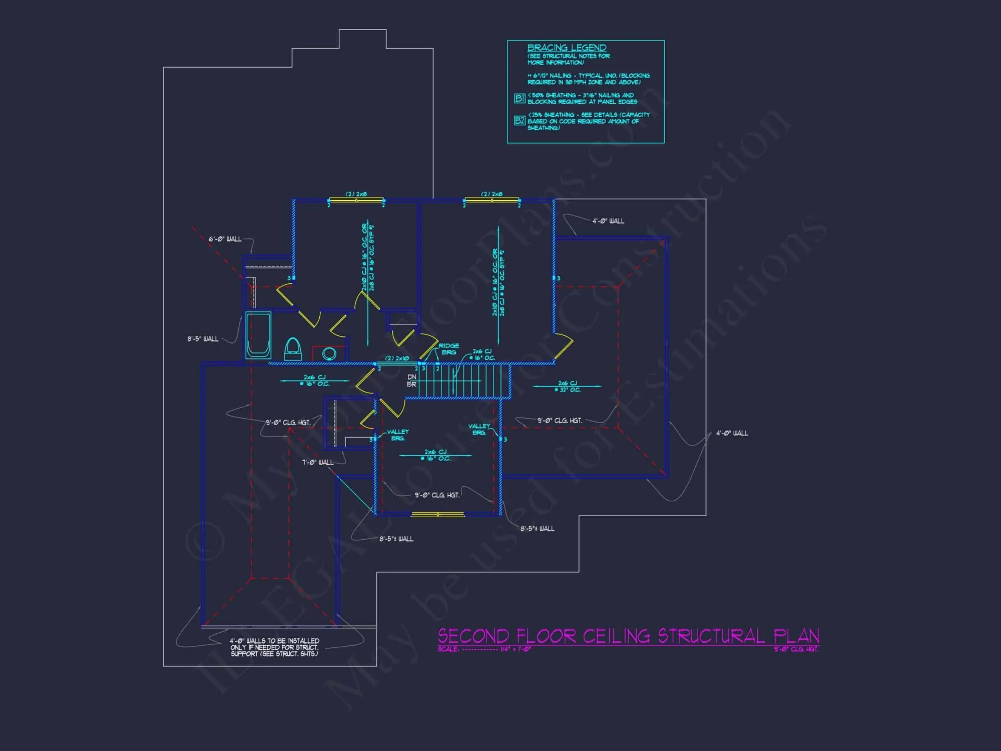 Classic 1.5 Story house Plan with Detailed CAD Floor Designs
