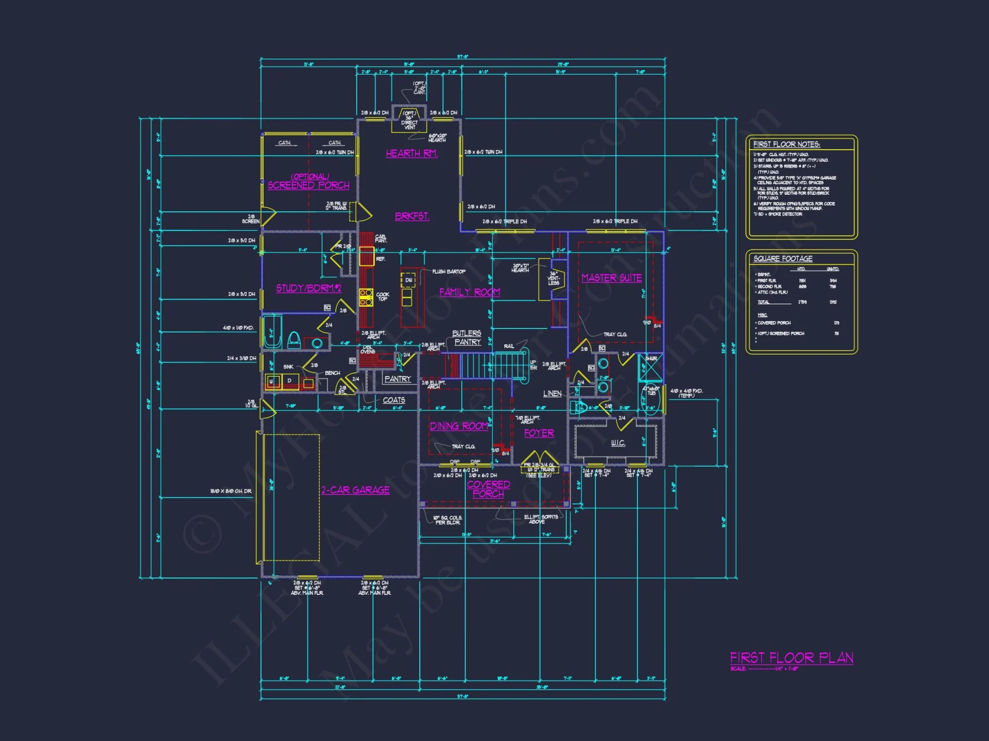 Classic 1.5 Story house Plan with Detailed CAD Floor Designs