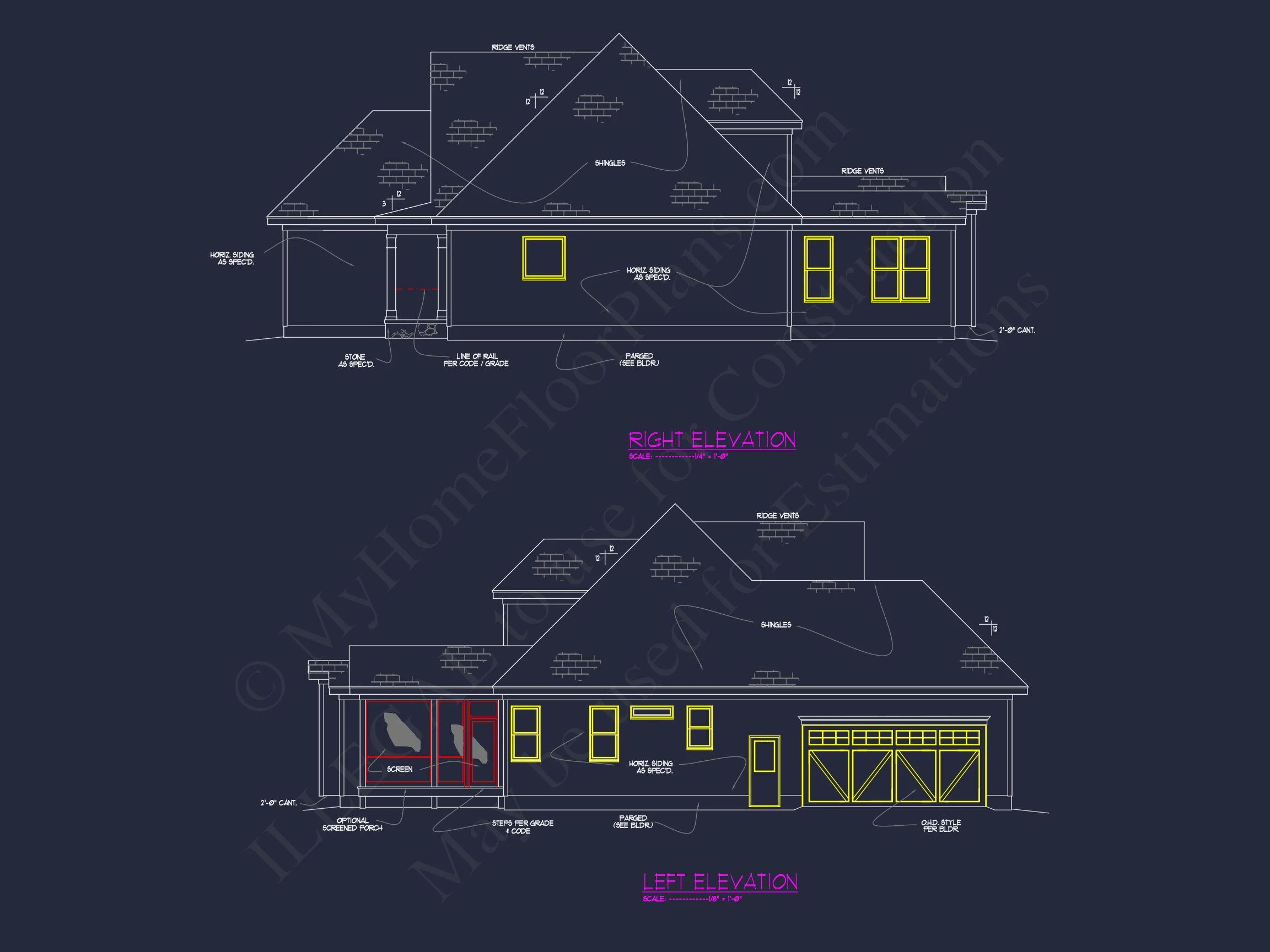 Classic 1.5 Story house Plan with Detailed CAD Floor Designs