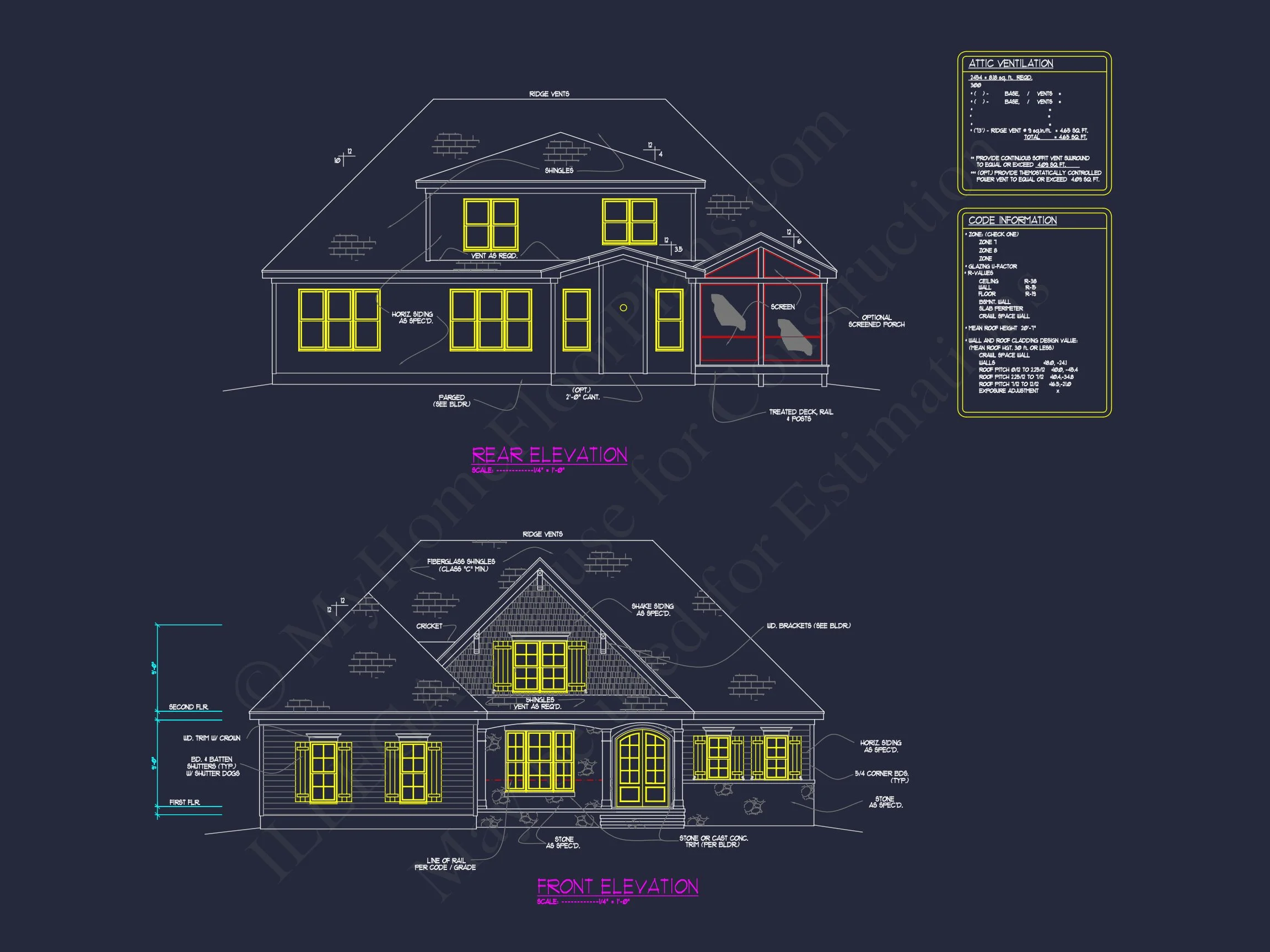 Classic 1.5 Story house Plan with Detailed CAD Floor Designs