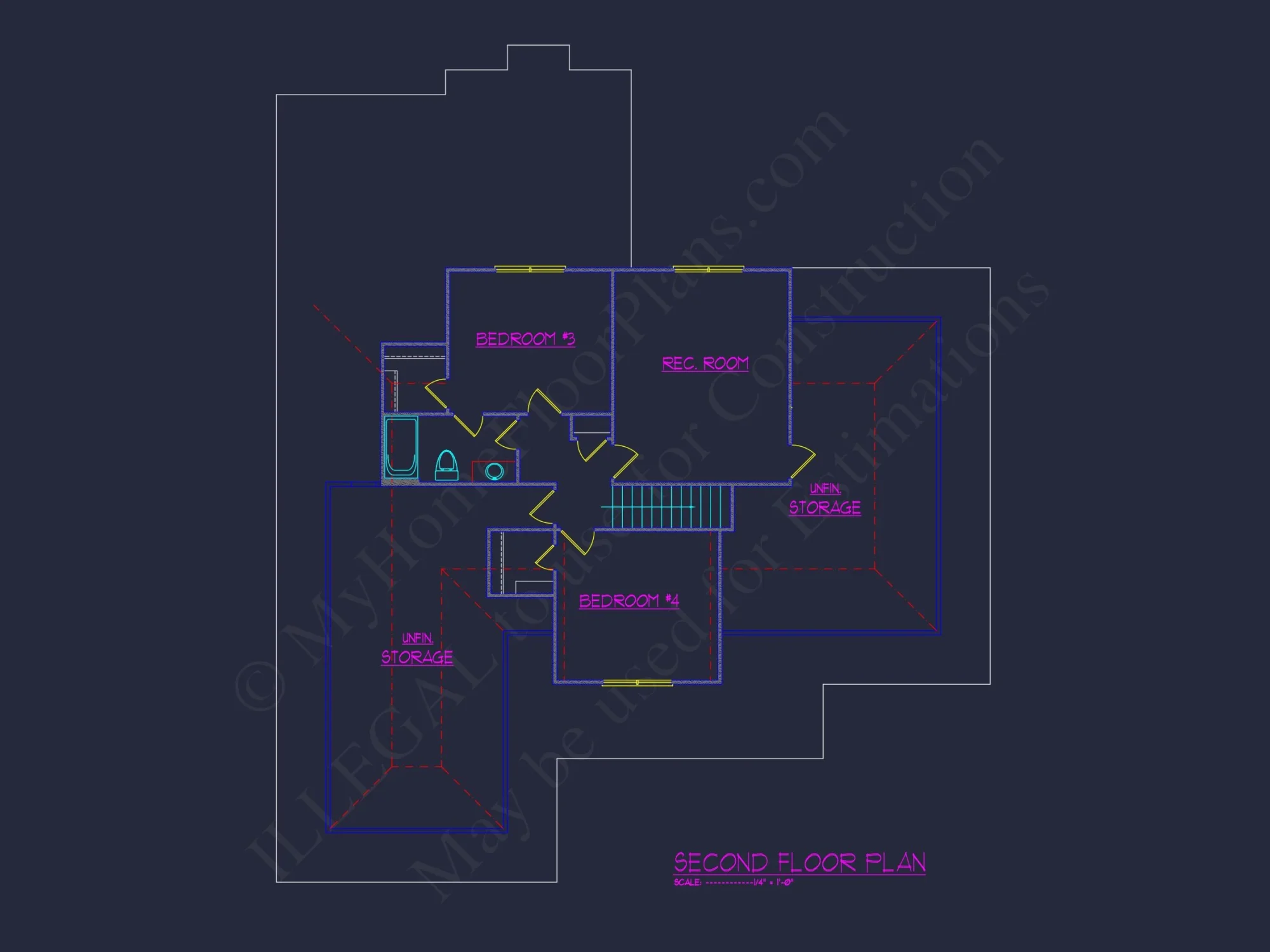 Classic 1.5 Story house Plan with Detailed CAD Floor Designs